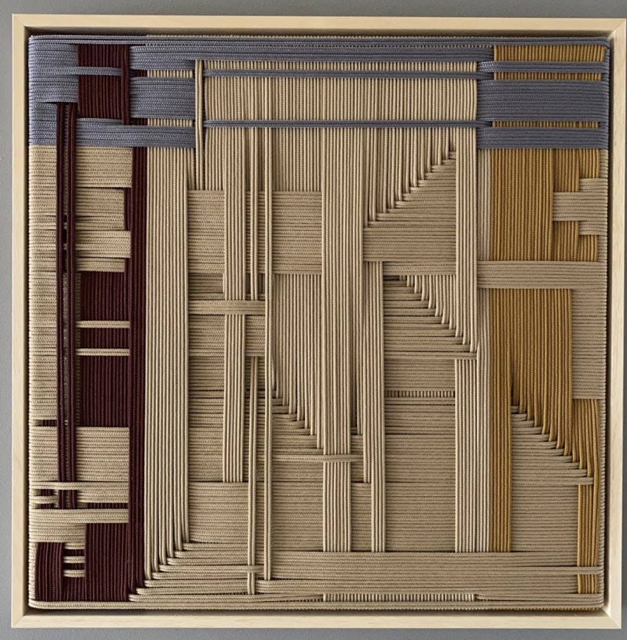 I adore an unexpectedly muted color palette, paired with the juxtaposition of  fabric pulled taut with restraint... Give me one in every color!