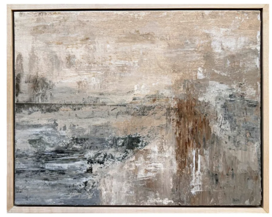 I’m drawn to the restraint in color palette while the surface carries the tension of the strokes
