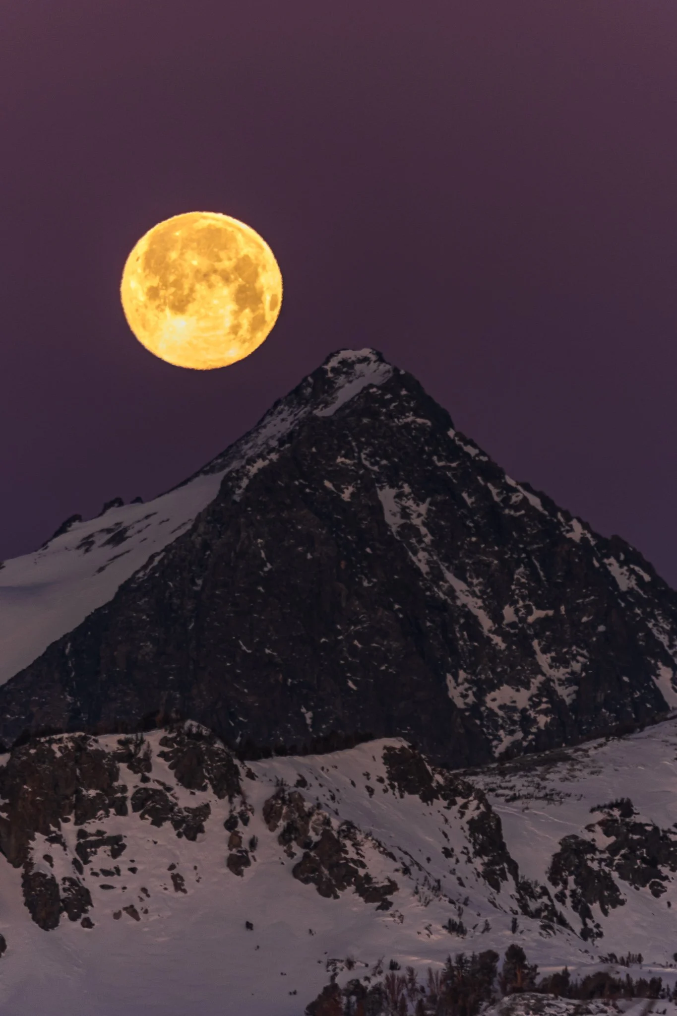 Full Moon over Mount Ritter