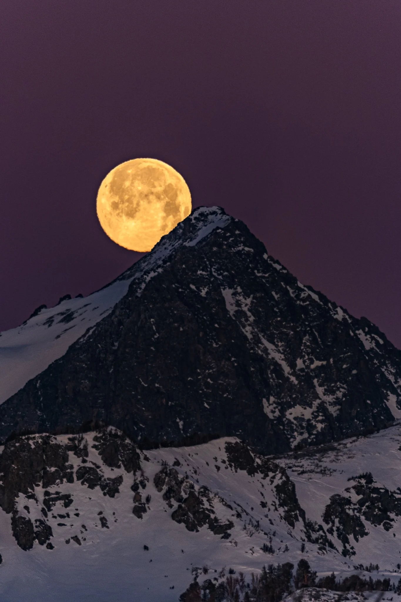 Super Full Moon over Mount Ritter