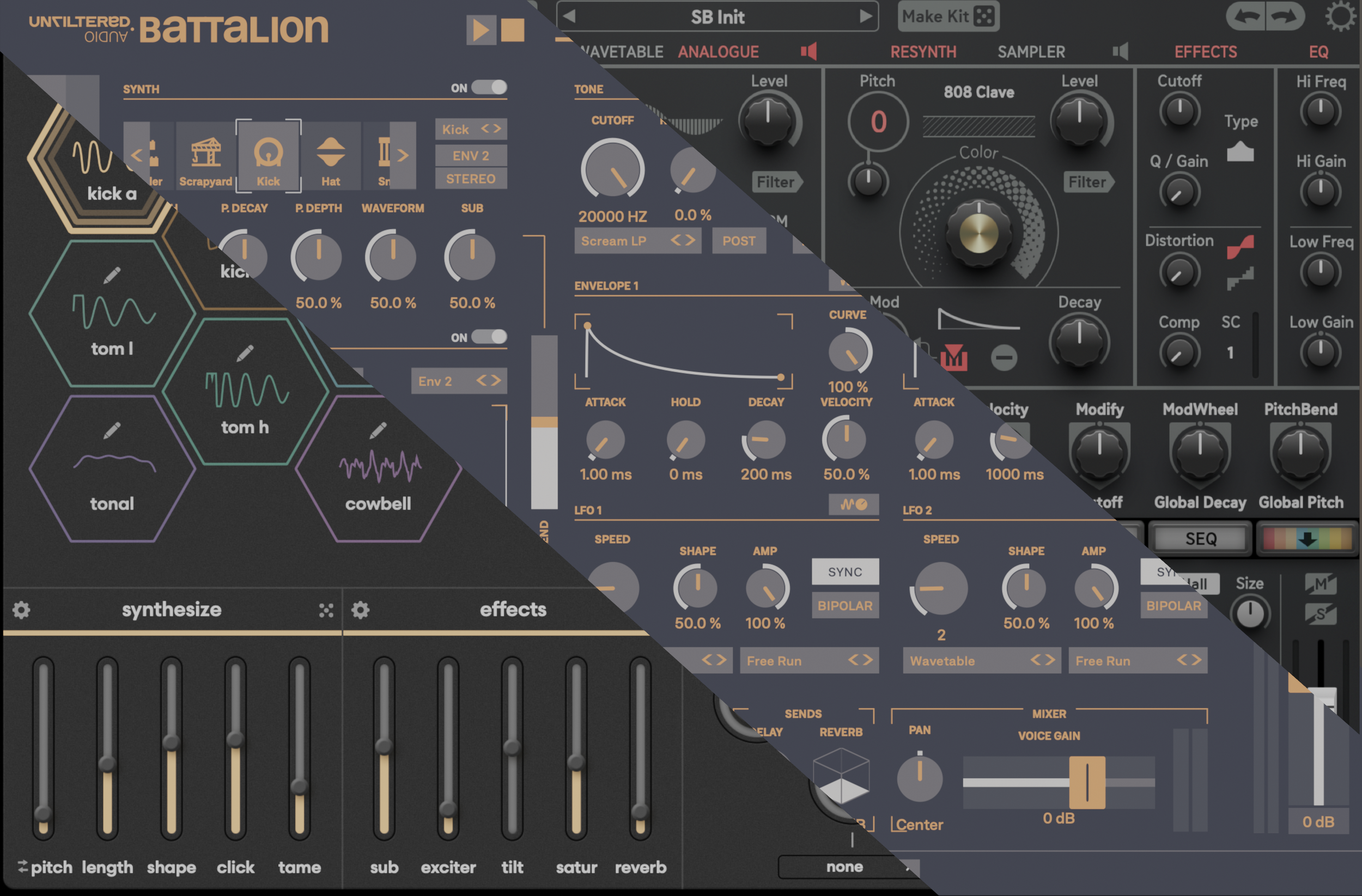 DRUMCOMPUTER vs BATTALION vs TEKNO