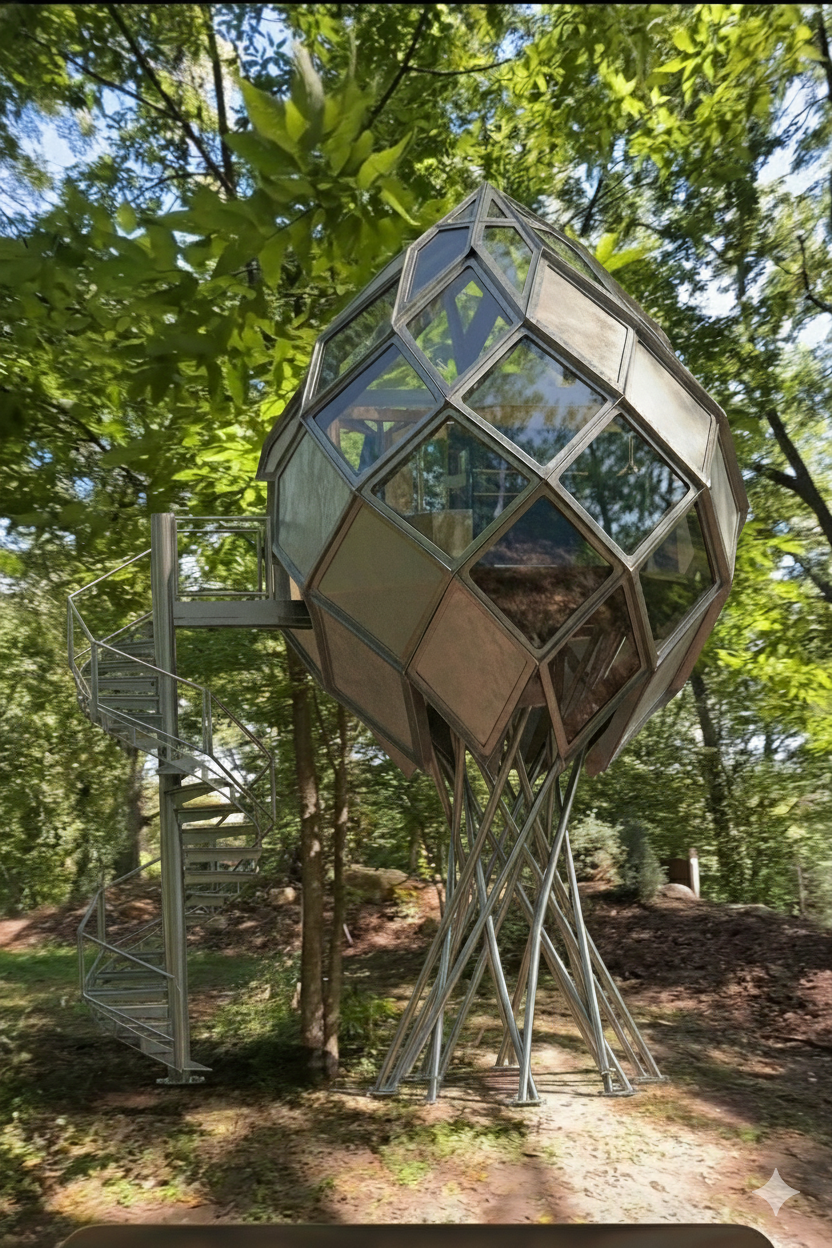 glass couples romantic treehouse in wisconsin