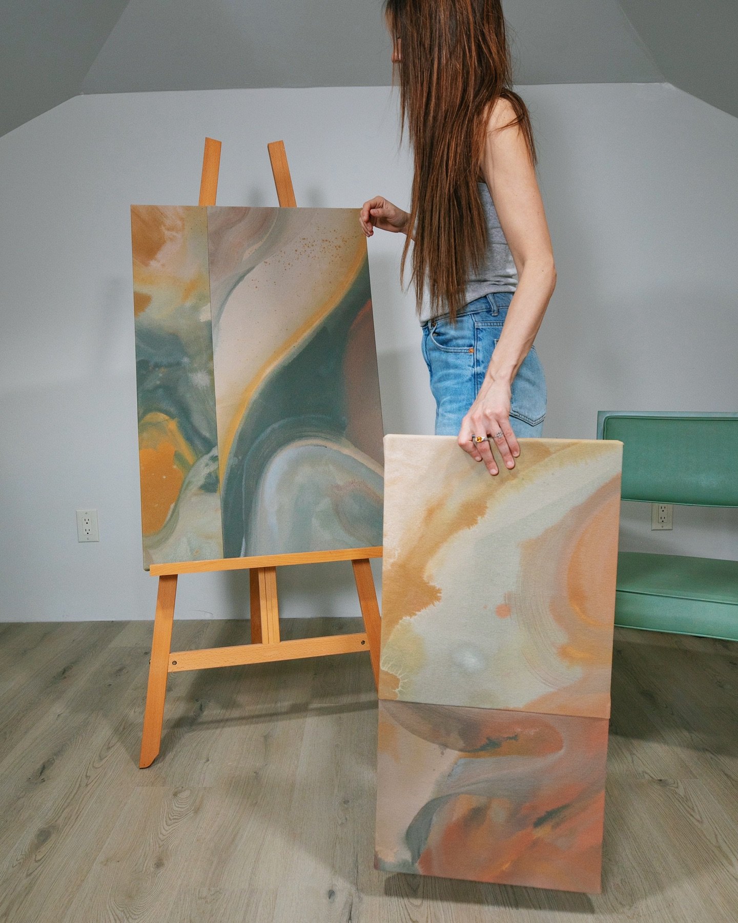 Ready for warm tones and warm temps. It&rsquo;s finally starting to look (and feel) like Spring in upstate NY 
&bull;
&bull;
&bull;
#abstract #abstractpainting #abstractart #art #artist