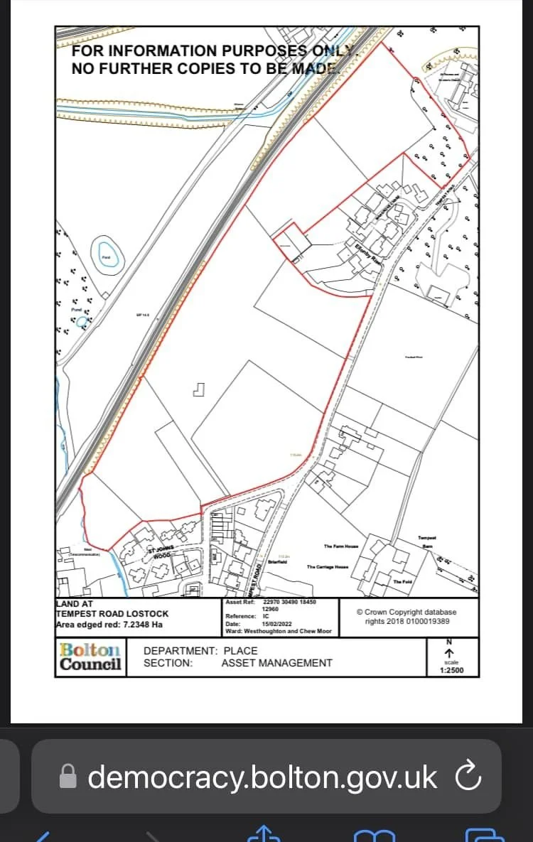 Tories sell 18 acres of land at Chew Moor — My Westhoughton