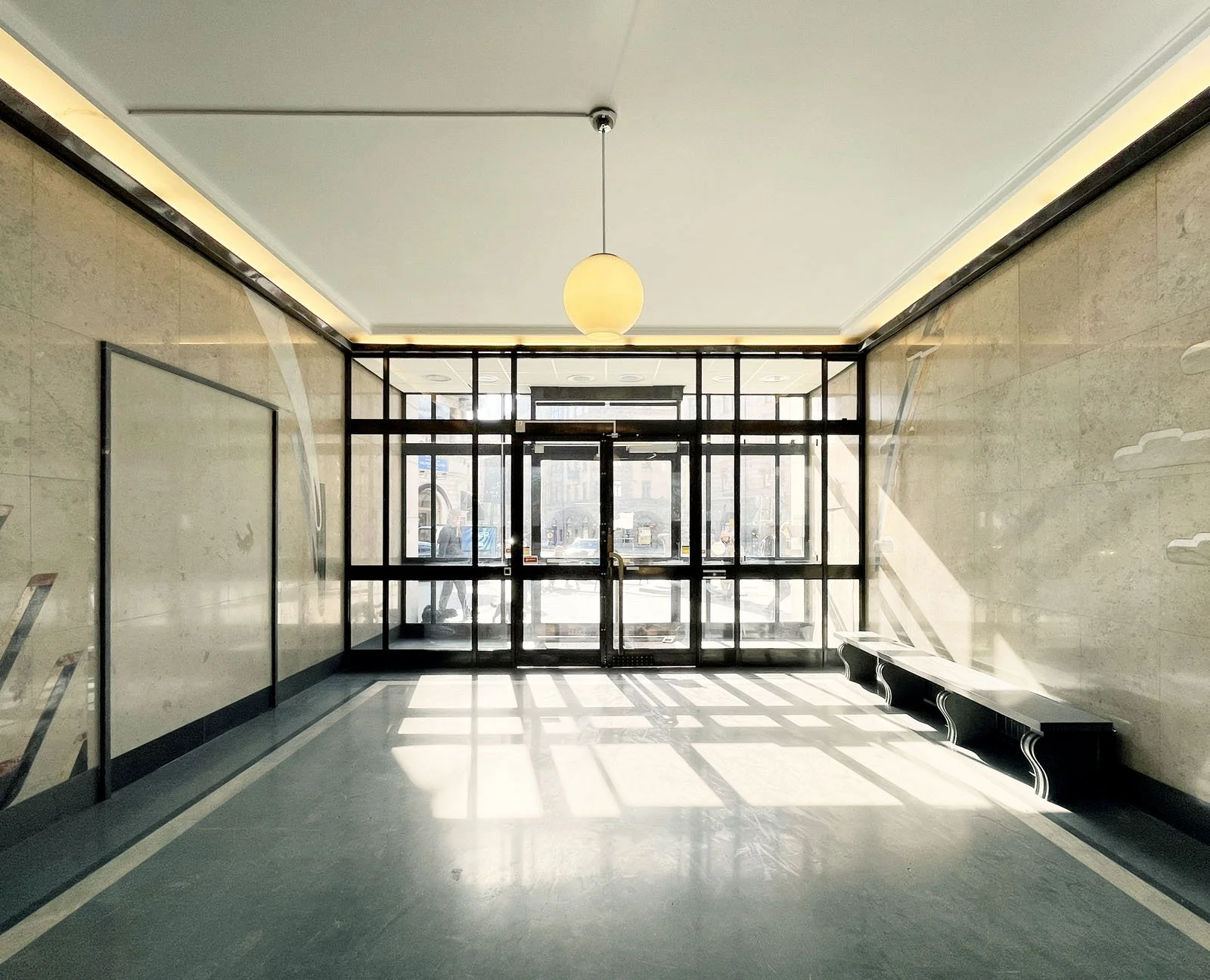 Grev Thureplan in Stockholm by Studio Navet and KLS Arkitekter — renovated interior of a preserved marble-façade building for Vasakronan.
