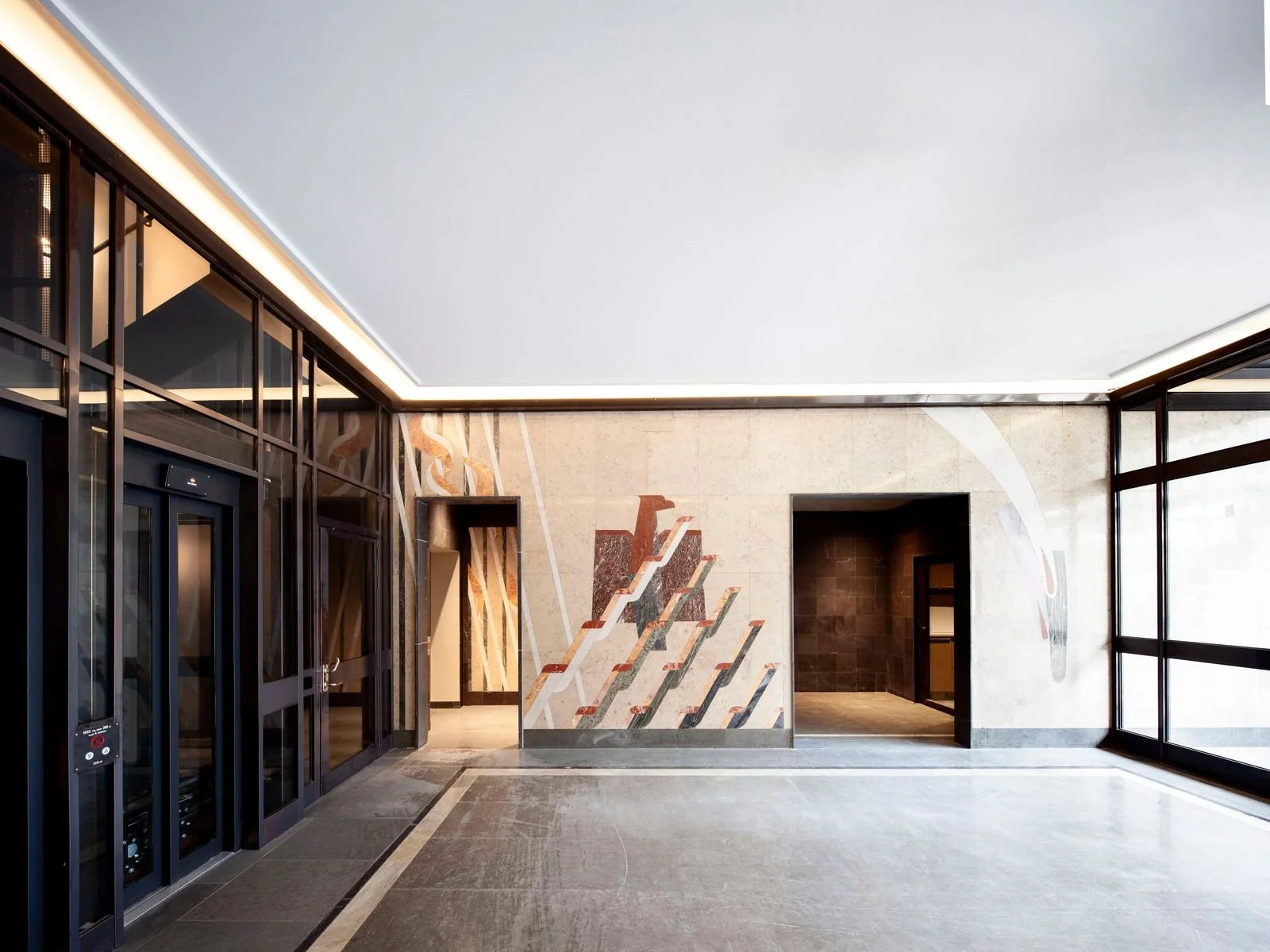 Grev Thureplan in Stockholm by Studio Navet and KLS Arkitekter — renovated interior of a preserved marble-façade building for Vasakronan.