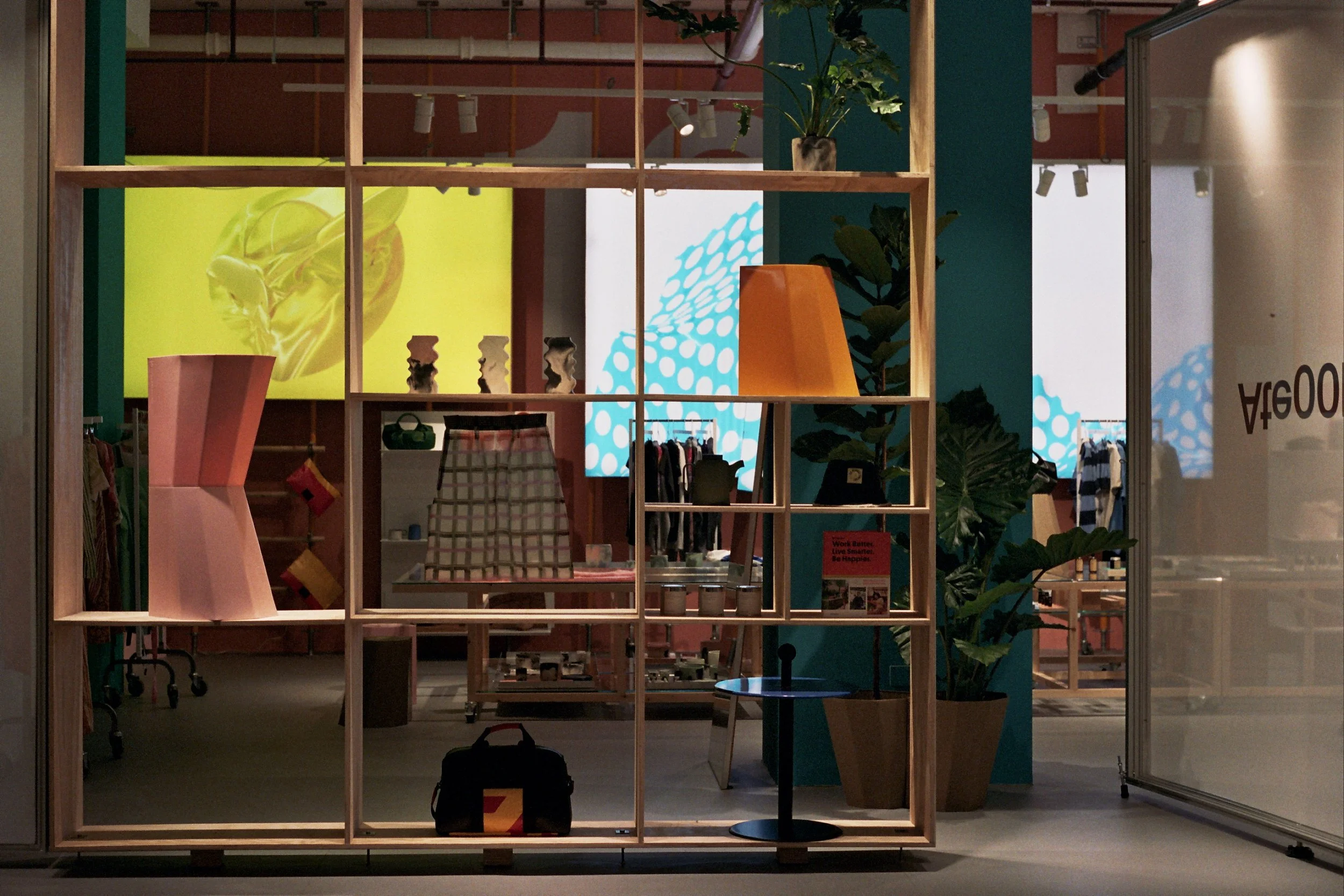 Atelier100 retail concept in London by Studio Navet — shop and workshop space fitted with repurposed store materials.