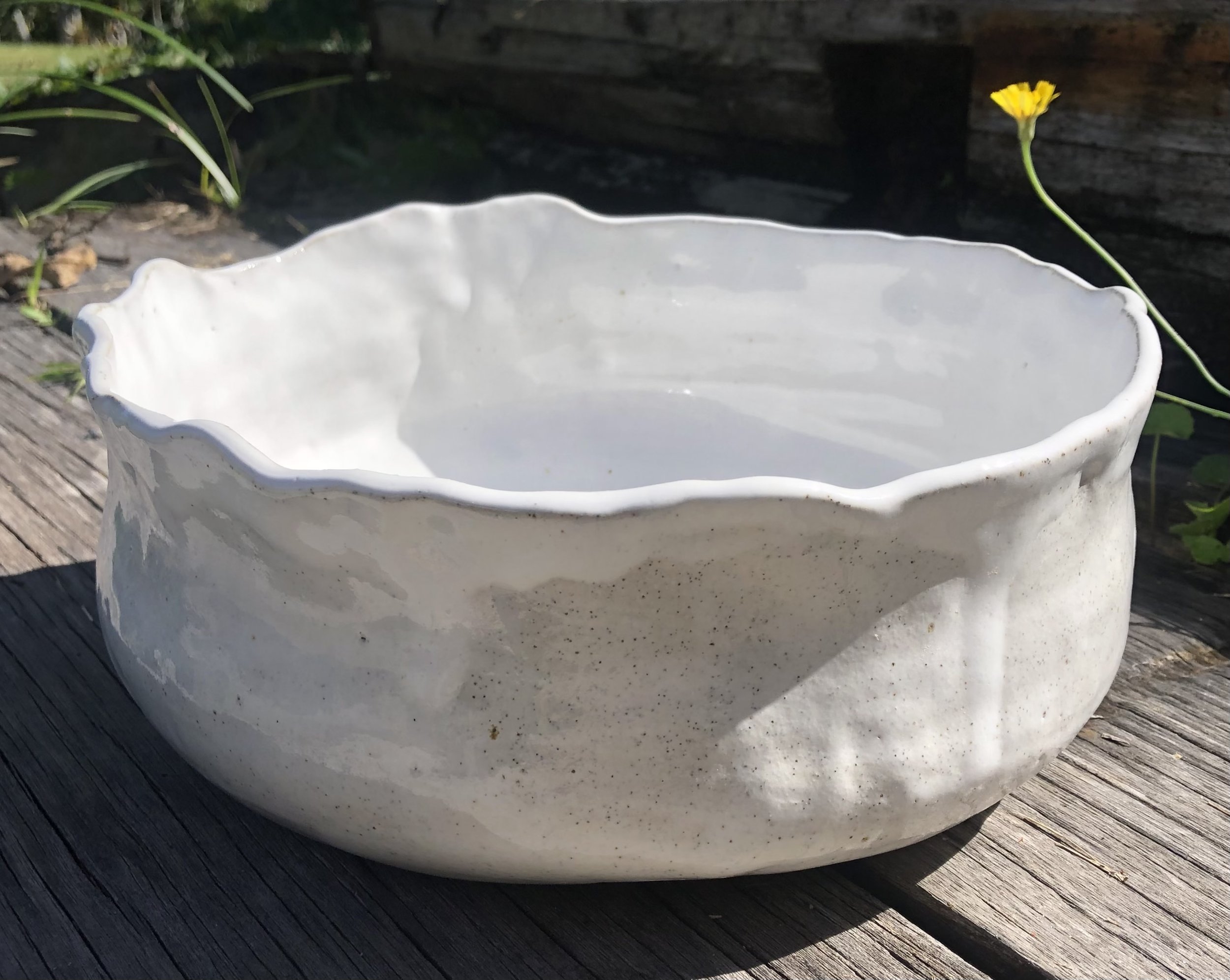 The Large White Salad Bowl