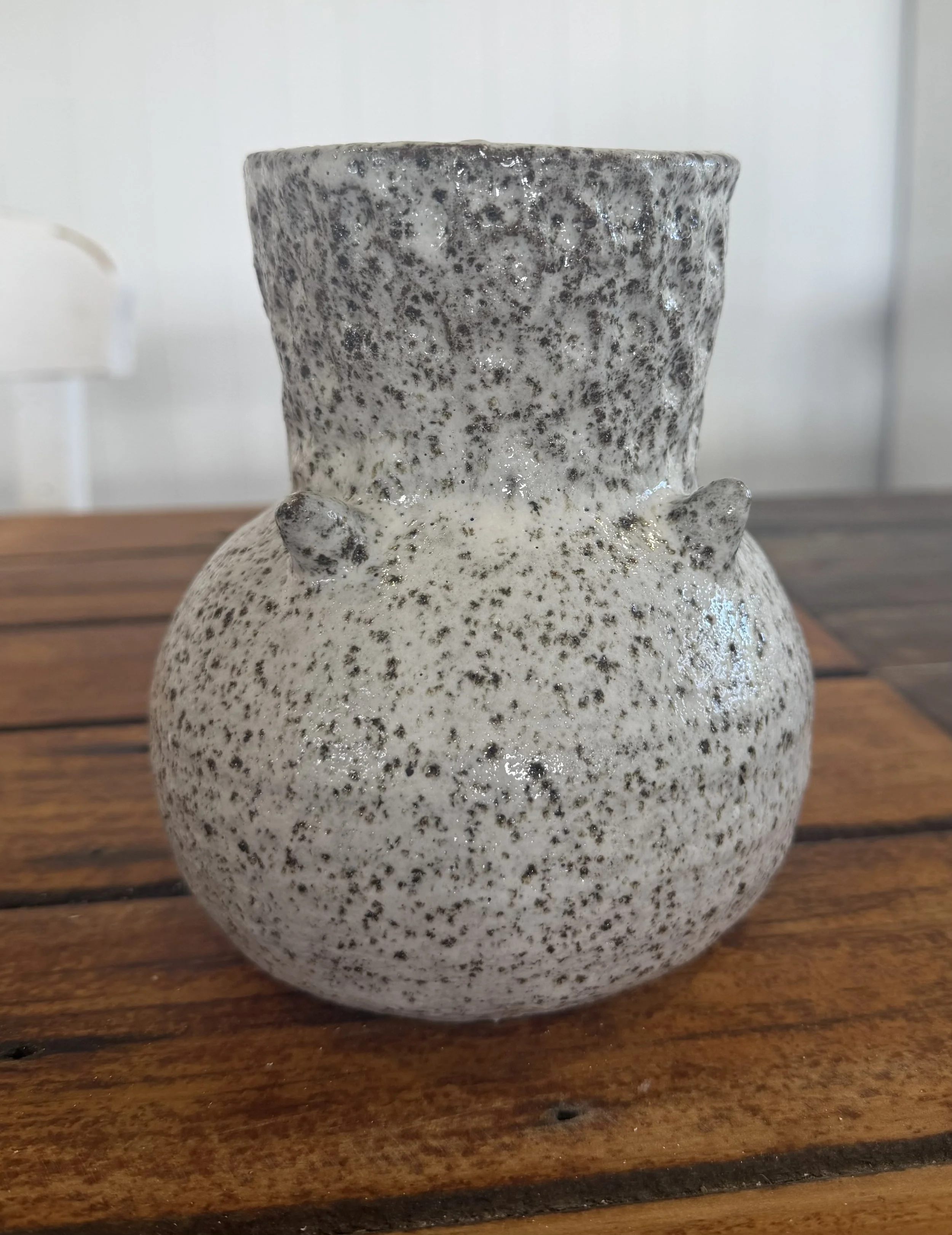 White Speckle Vase