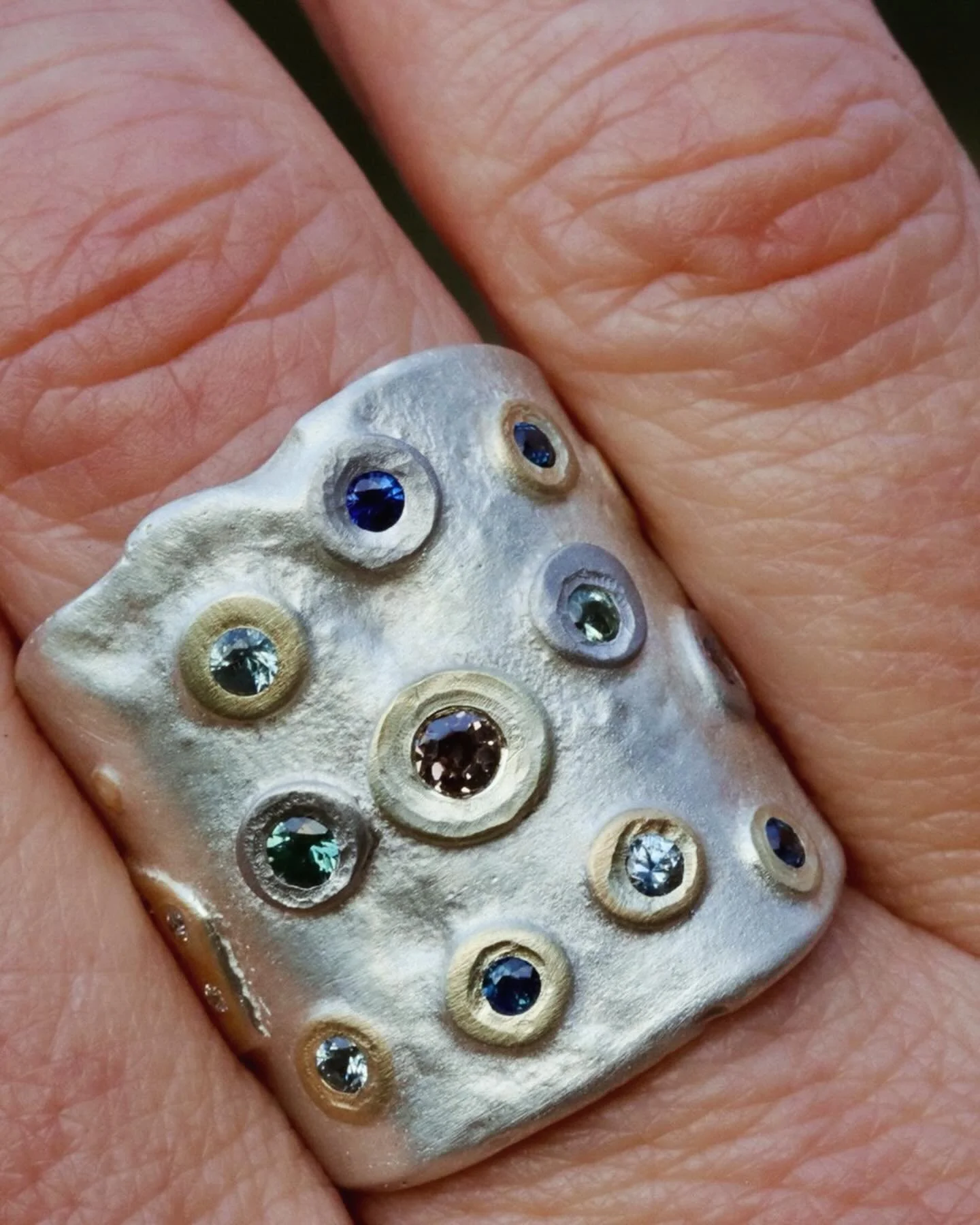 Fused. Forged. Sawed. Hammered. All by hand. No molds. No vibe coding. Just years of muscle memory and letting the metal go where it wants.
Texture&hellip;Not perfect polish. Marks from fire, hammer, happy accidents. Little flaws that prove a real pe