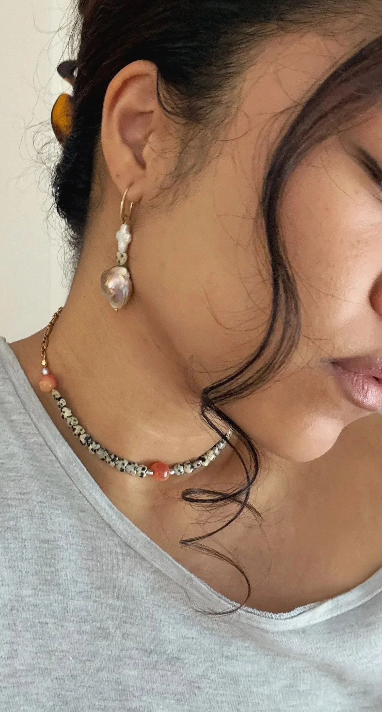 Polka Creme Necklace