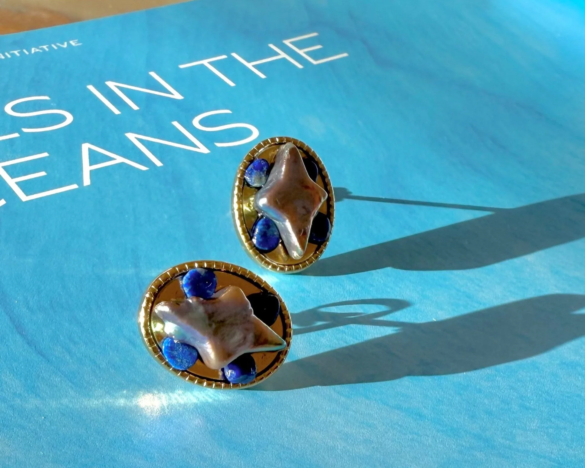 Lapis Gaze Earrings