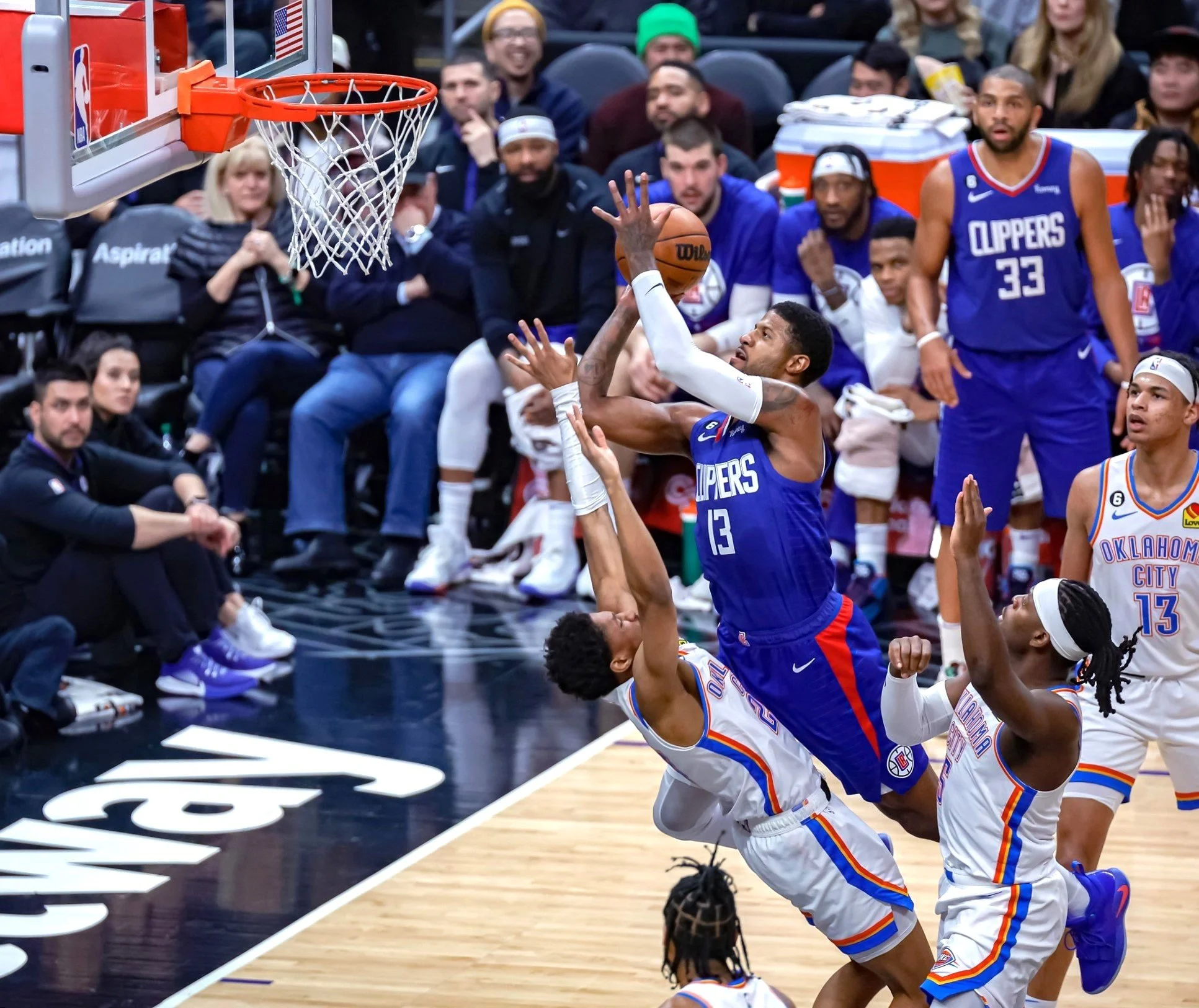 Paul George gets injured and the Clippers fall to OKC 101-100