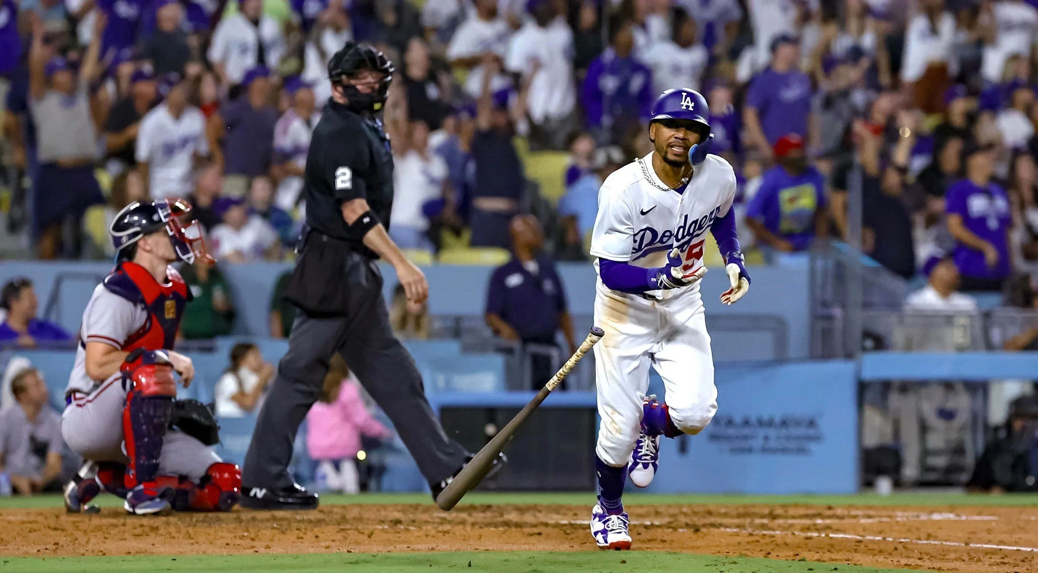 Betts and the Dodgers come up short 8-7 against Acuna Jr. and the Braves
