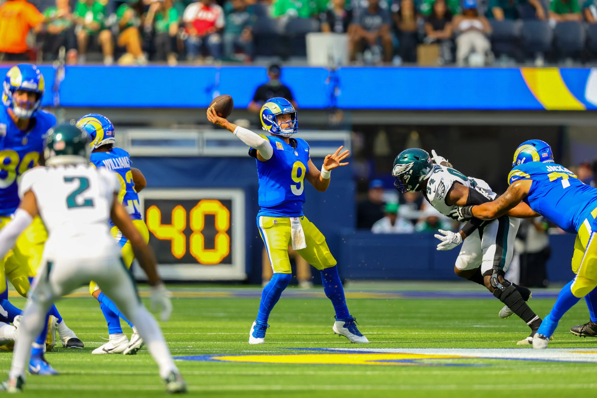 Jalen Hurts and the Eagles beat the Rams 23-14 at SoFi Stadium