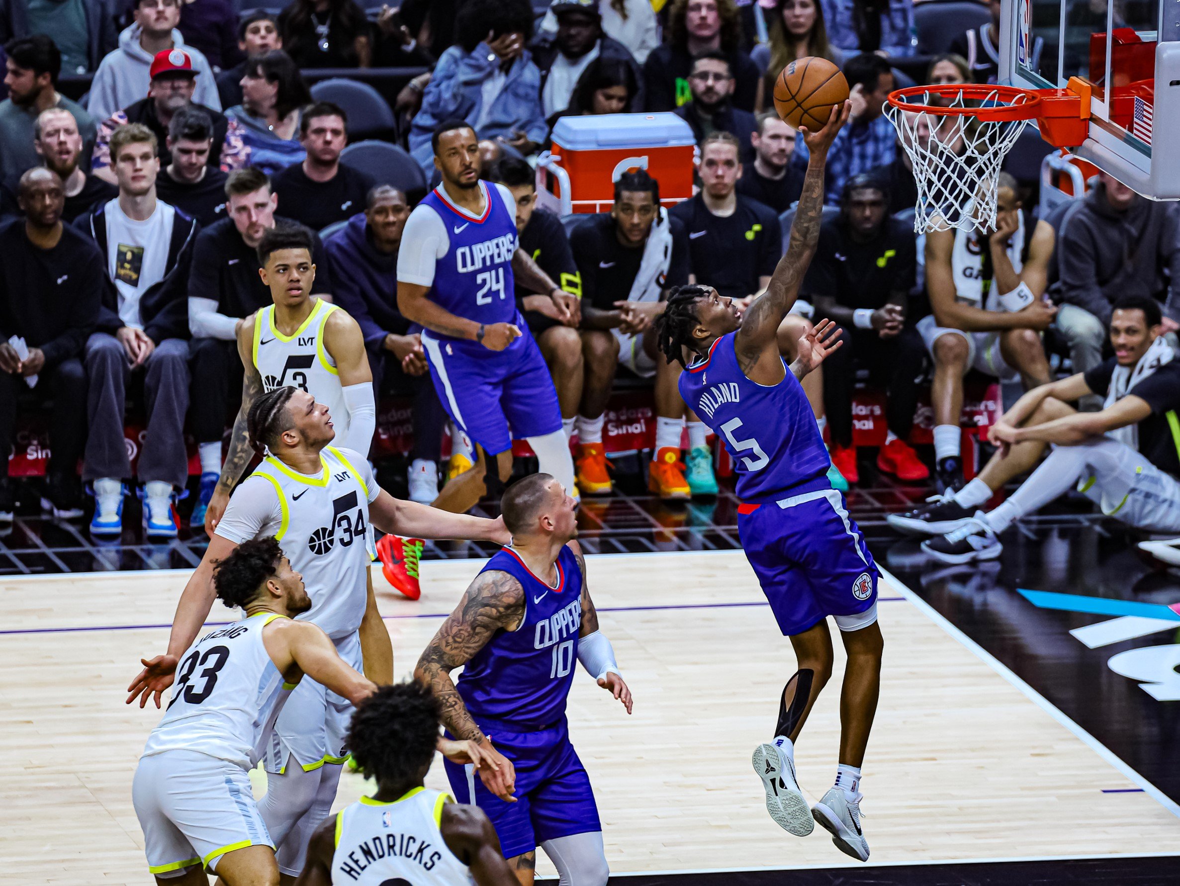 The Clippers lock up the No. 4 seed despite losing to the Jazz 110-109