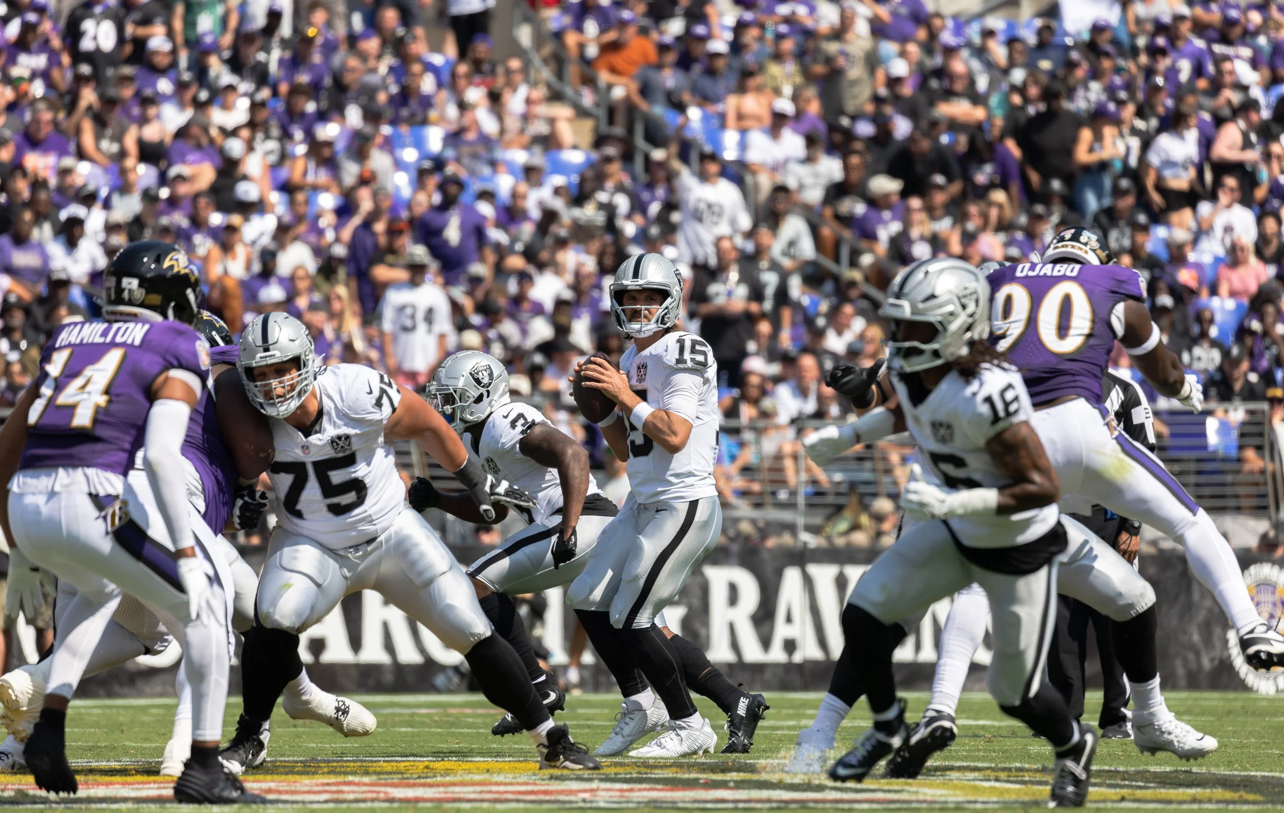 The Raiders come from behind to stun the Ravens at home 26-23
