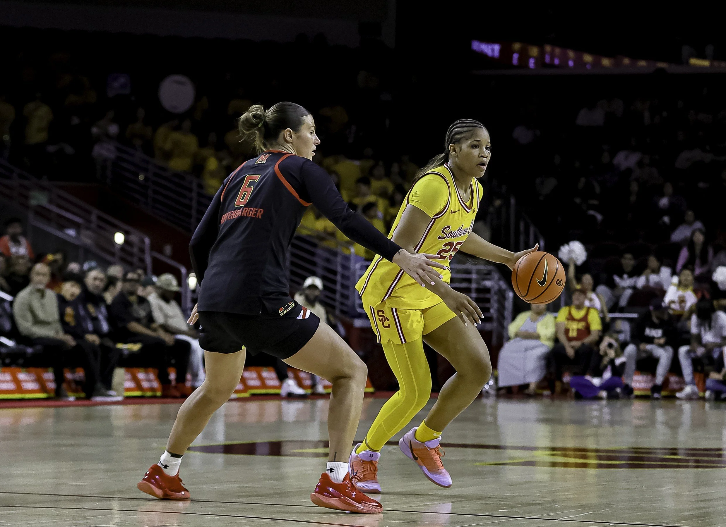 Despite playing hard, USC fall to No.12 Maryland 62-55