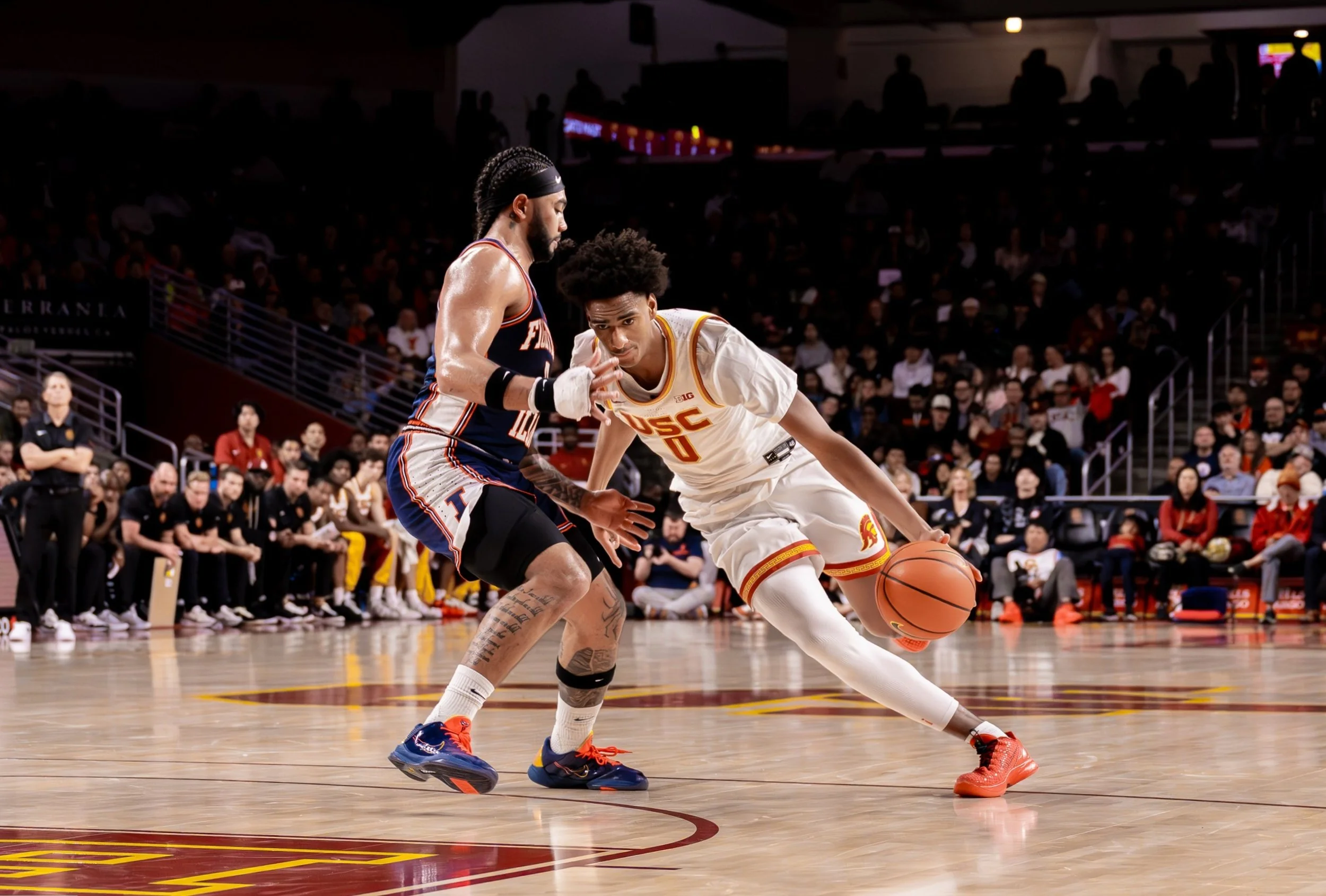 The #10 ranked Illinois Fighting Illini crushed the USC Trojans 101-65 at the Galen Center