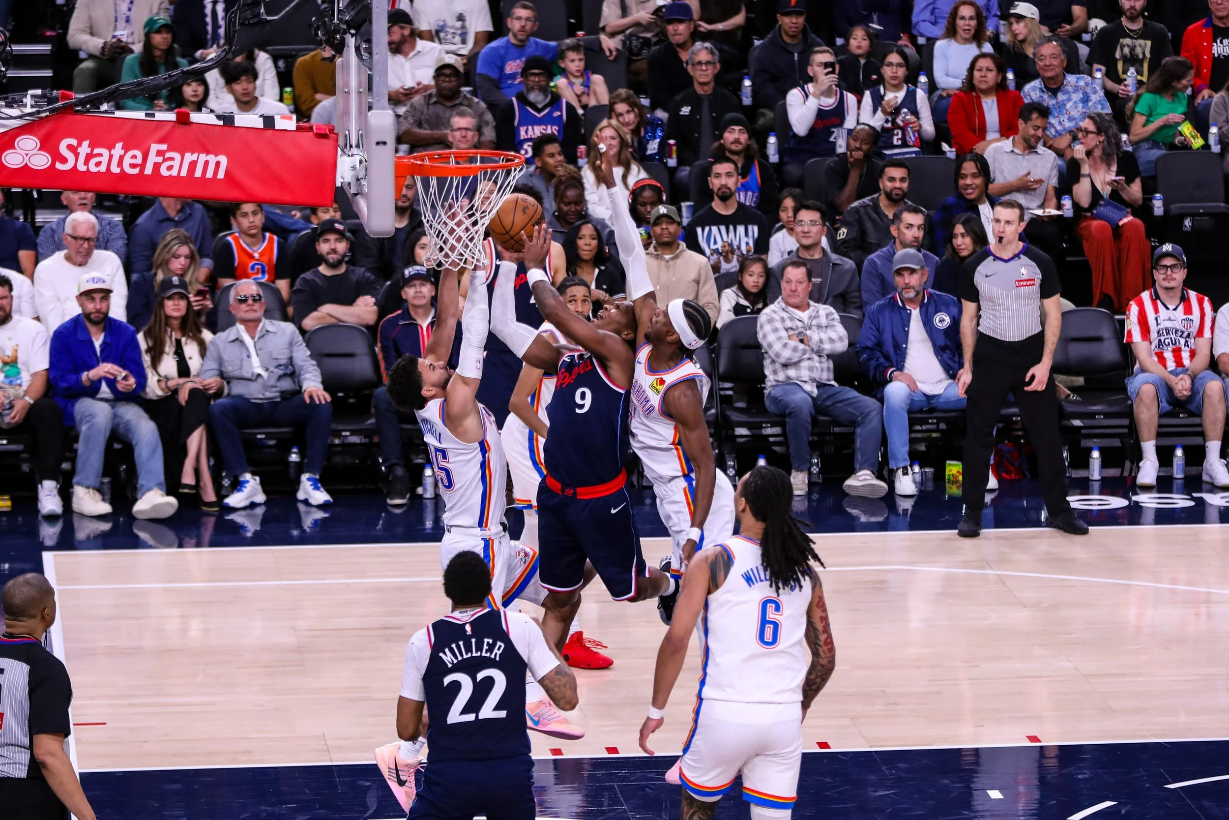 Holmgren’s Double-Double Powers Thunder Past Clippers at Intuit Dome