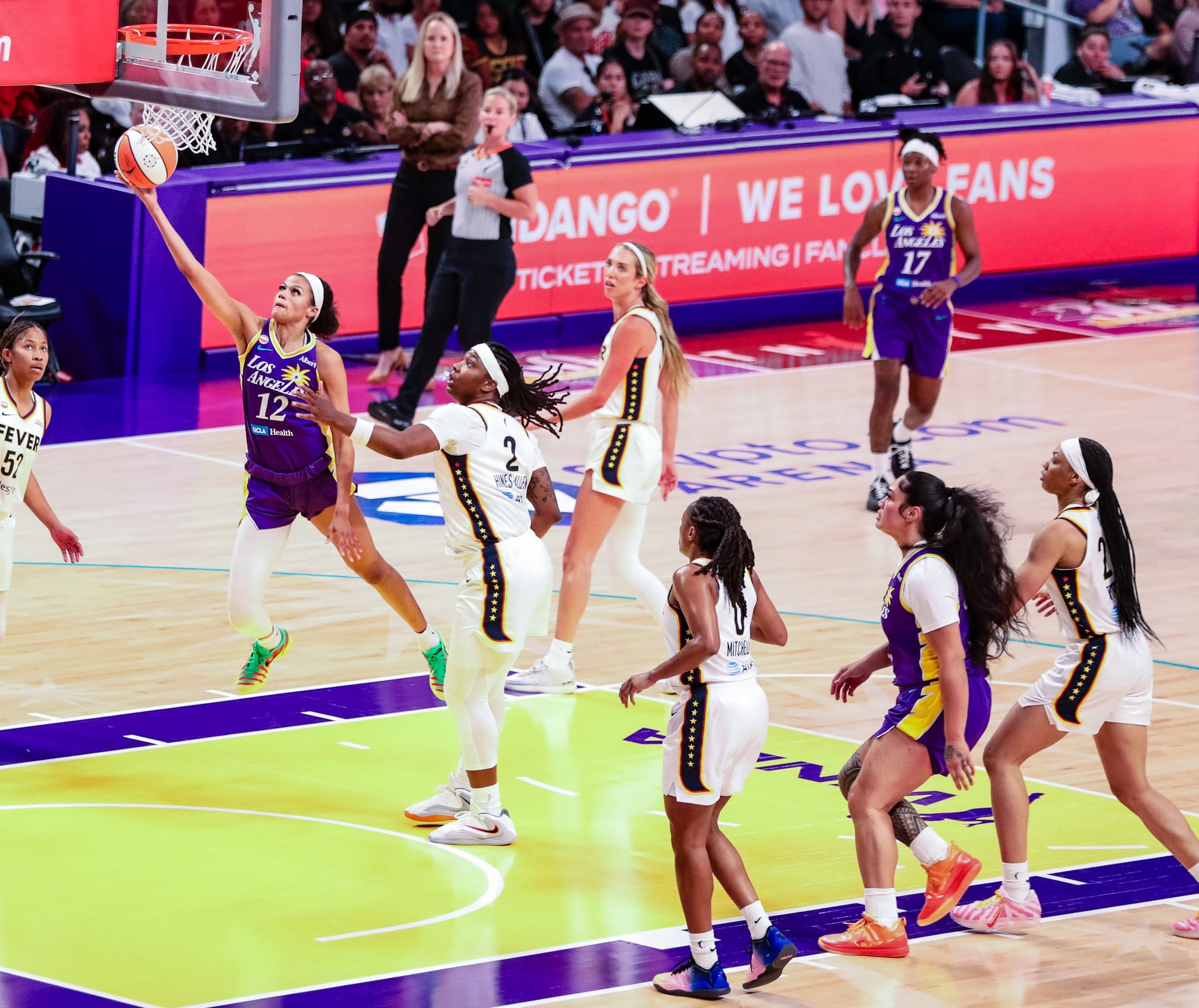The Sparks end losing streak after beating the Fever 106-92