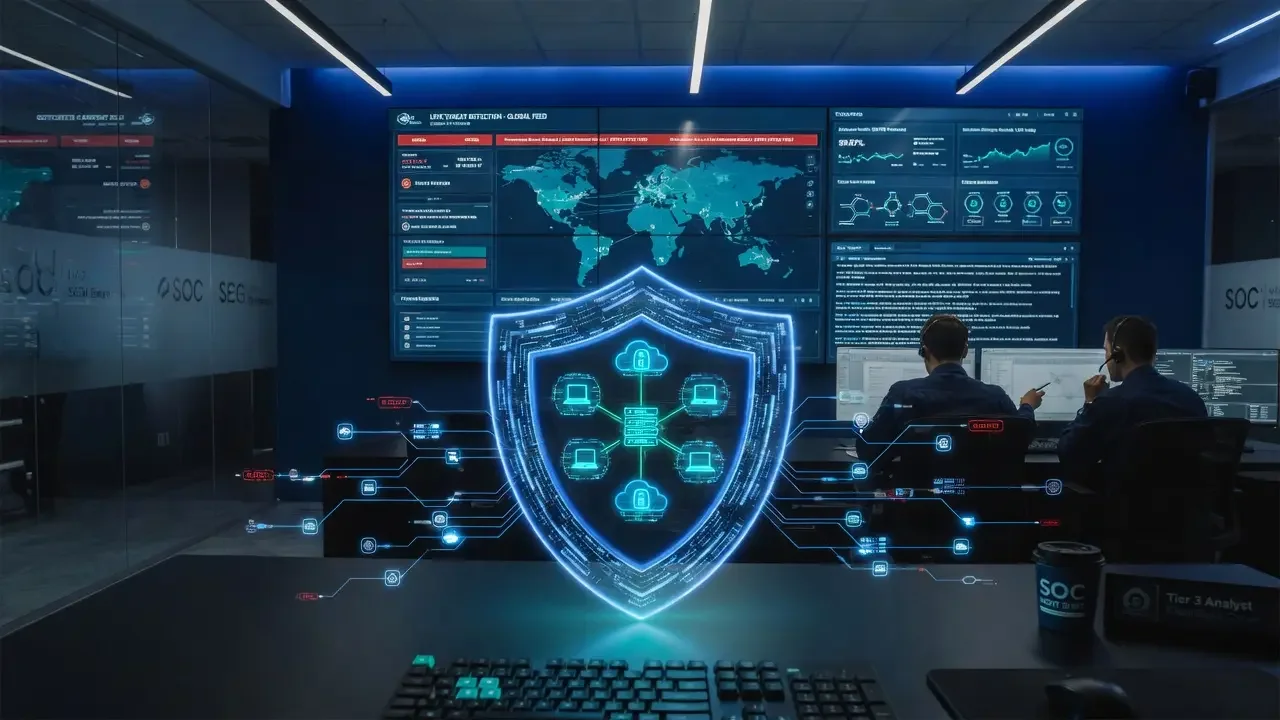 Advanced managed cybersecurity services including SOC, SIEM, vulnerability scanning, and penetration testing in Knoxville