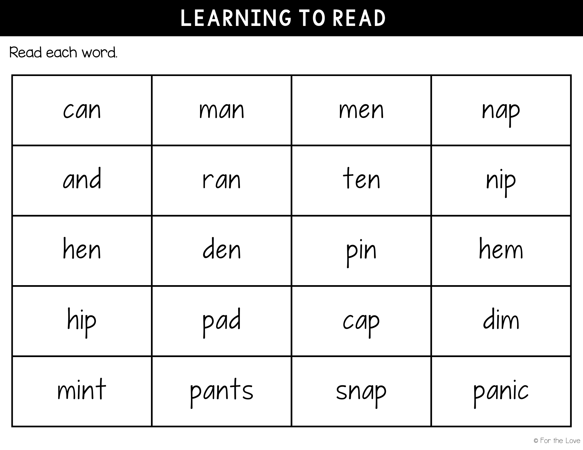 learning to read the letter n