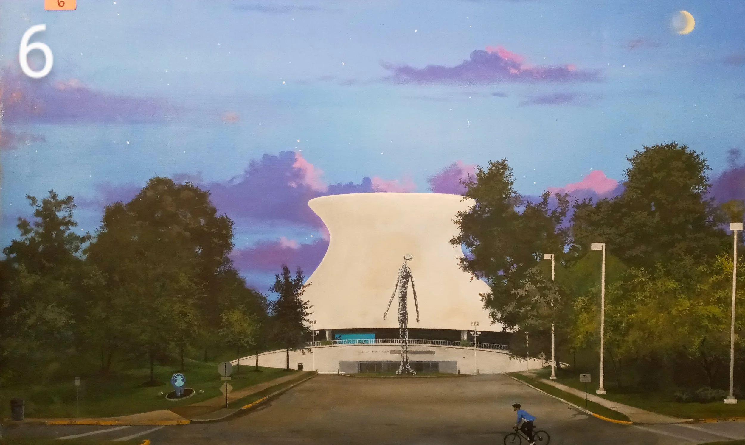 RP14 St. Louis Planetarium -painting on location in St. Louis, MO 