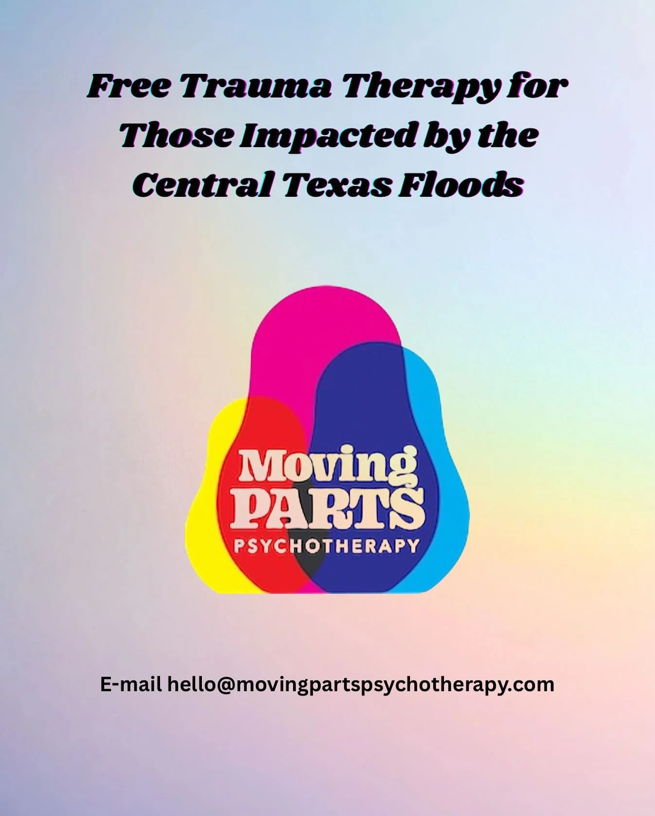 As a trauma therapy practice in central Texas we are devastated by the weather event in Kerr County and Georgetown. In response, we are offering a few slots of free therapy for those impacted by the storms. Whether you lost someone close to you, your