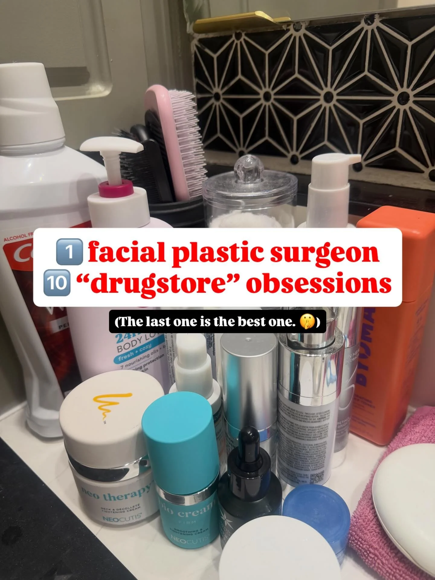 Just your neighborhood facial plastic surgeon and some of her drugstore faves that she keeps buying over and over and over again&hellip; 💸 Comment &ldquo;obsess&rdquo; to get a link to everything in your DMs!
&bull;
&bull;
Want to start the conversa