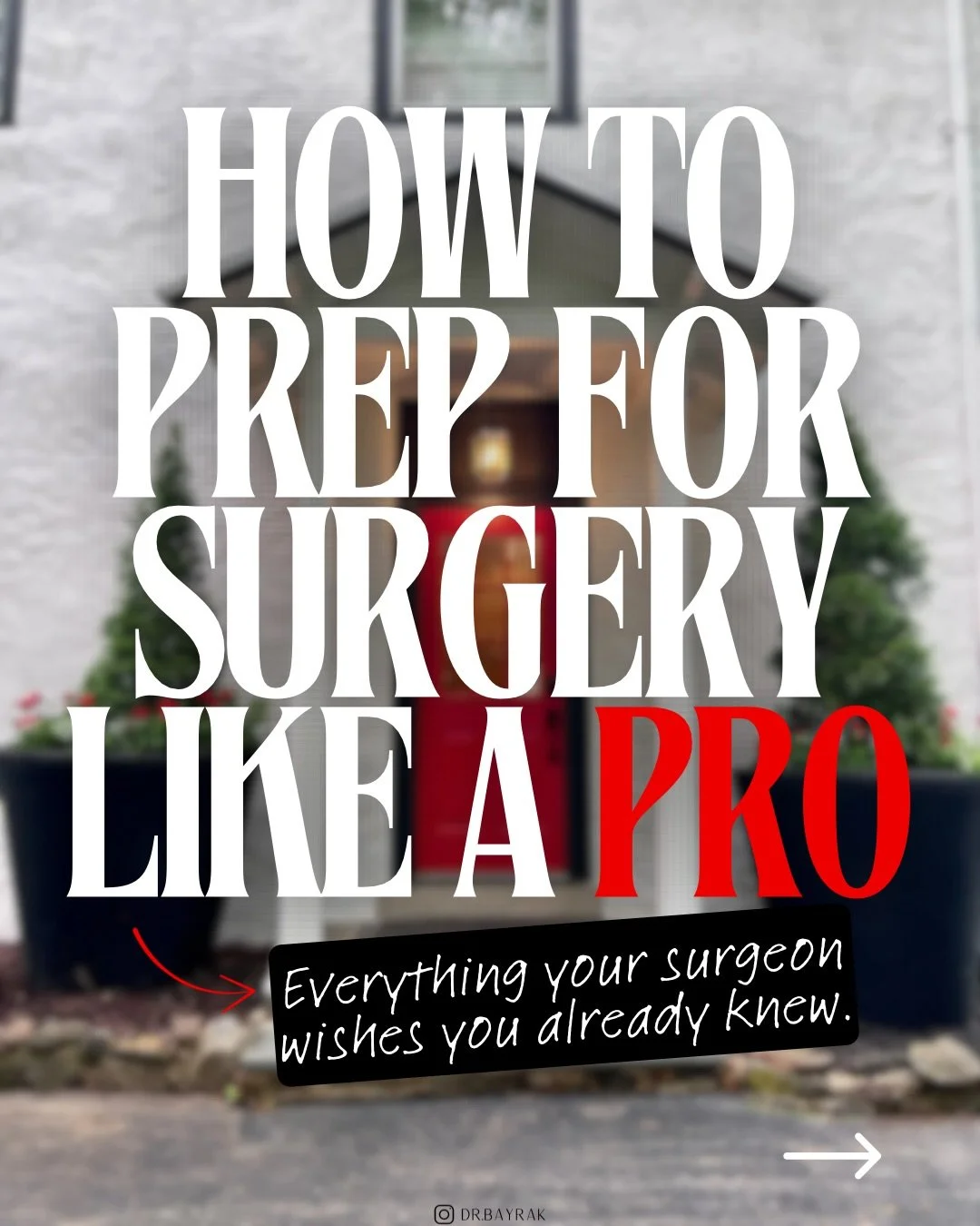 Good outcomes don&rsquo;t start in the OR. They start weeks and months before you ever get there. Most patients spend hours researching their procedure, but some spend almost no time actually preparing for it. That&rsquo;s usually where things go sid