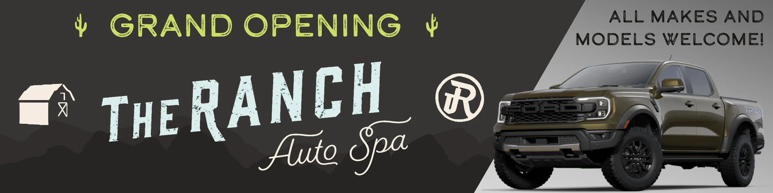 The Ranch Auto Spa Banner (Visible from Highway 12 West)