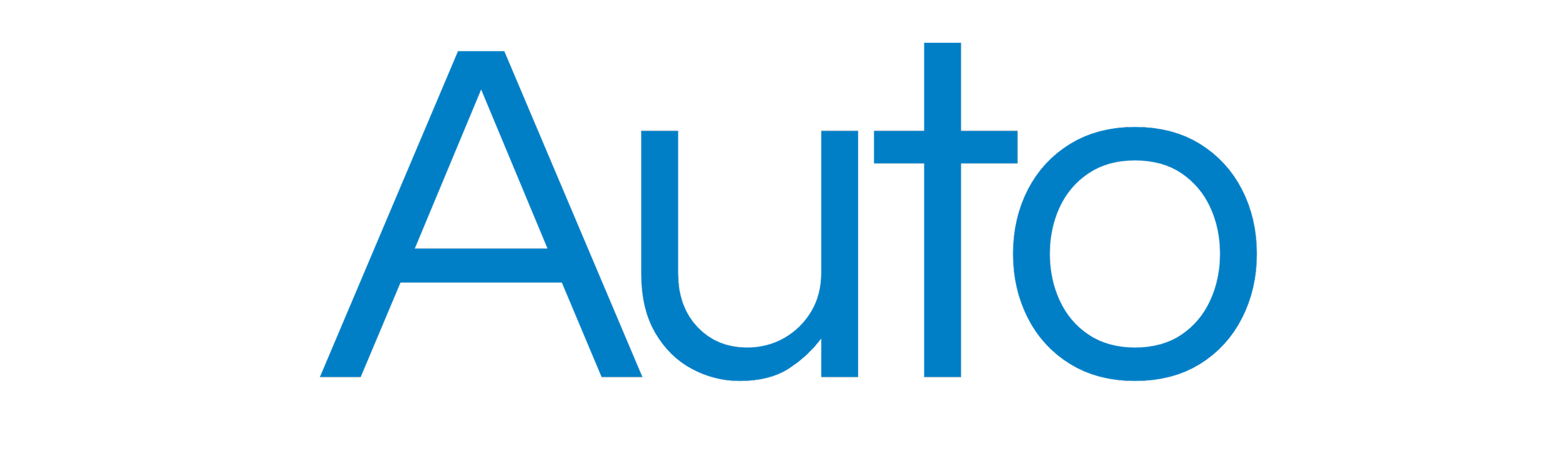 The word 'Auto' written in large blue letters.
