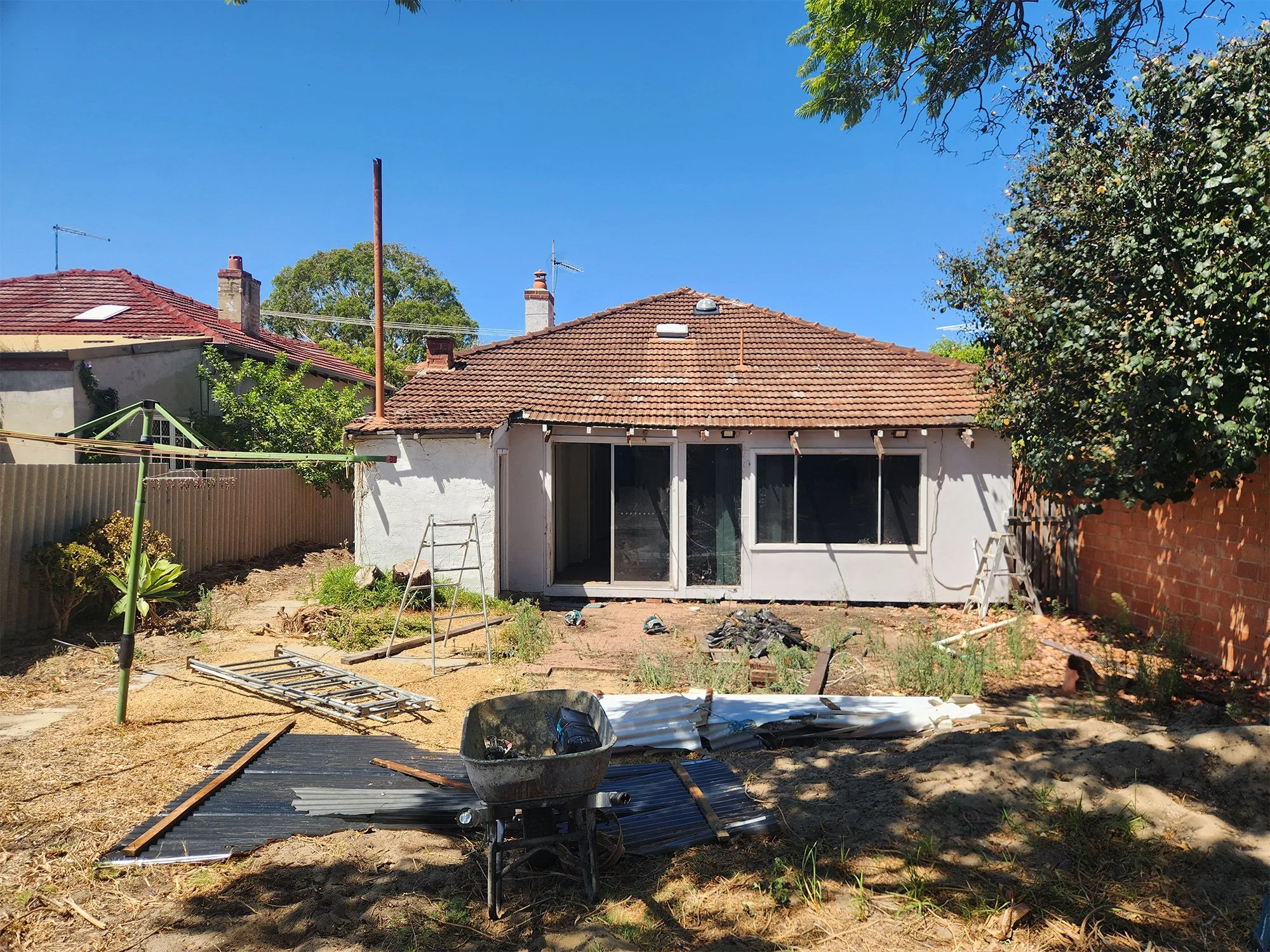 Existing rear of Mount Hawthorn house before extension