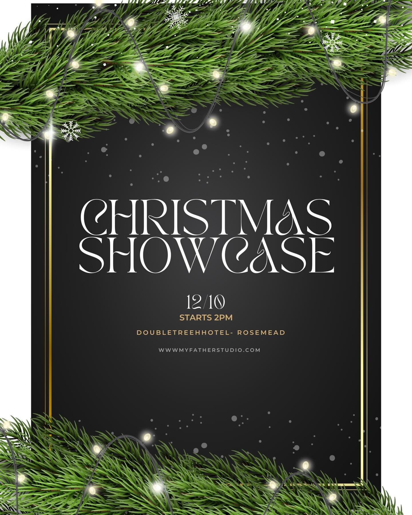 🎵 Join us for an enchanting celebration at my father's studio's Christmas Showcase on December 10th at 2 PM! 🎄🎤 Experience the magic of the season with incredible singing and joyful vibes. Save the date and let's make this Christmas melodious and 