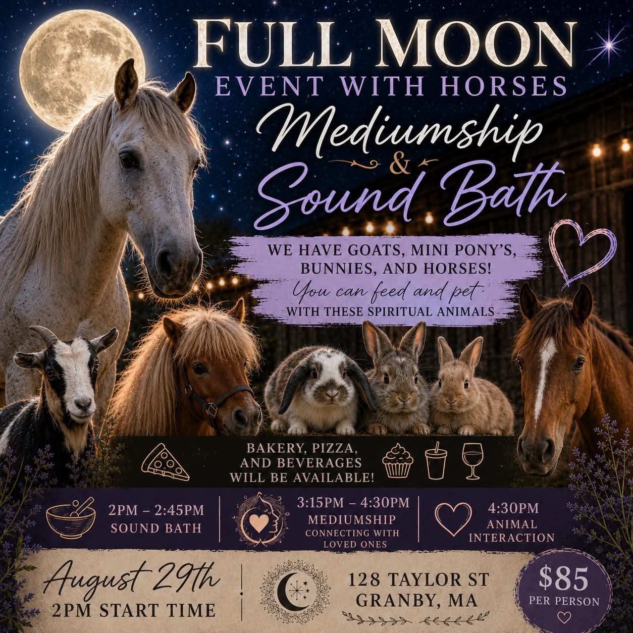 Mediumship/Sound Bath/Animal Event