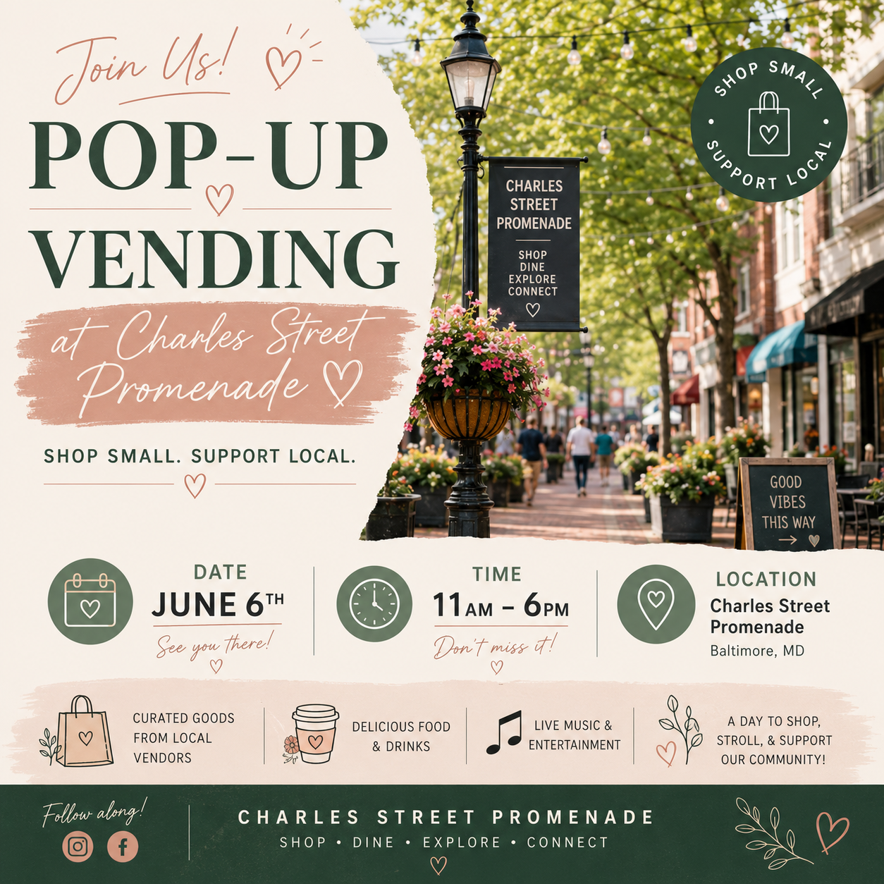 Charles Street Promenade Pop-Up