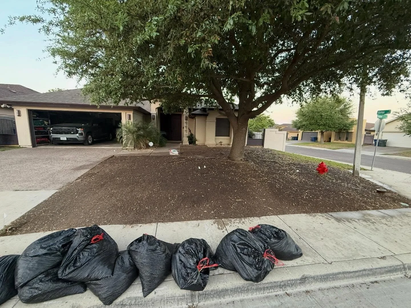 Before and after! I don&rsquo;t know if this was 16 tons of sod, but it sure felt like it! 😅