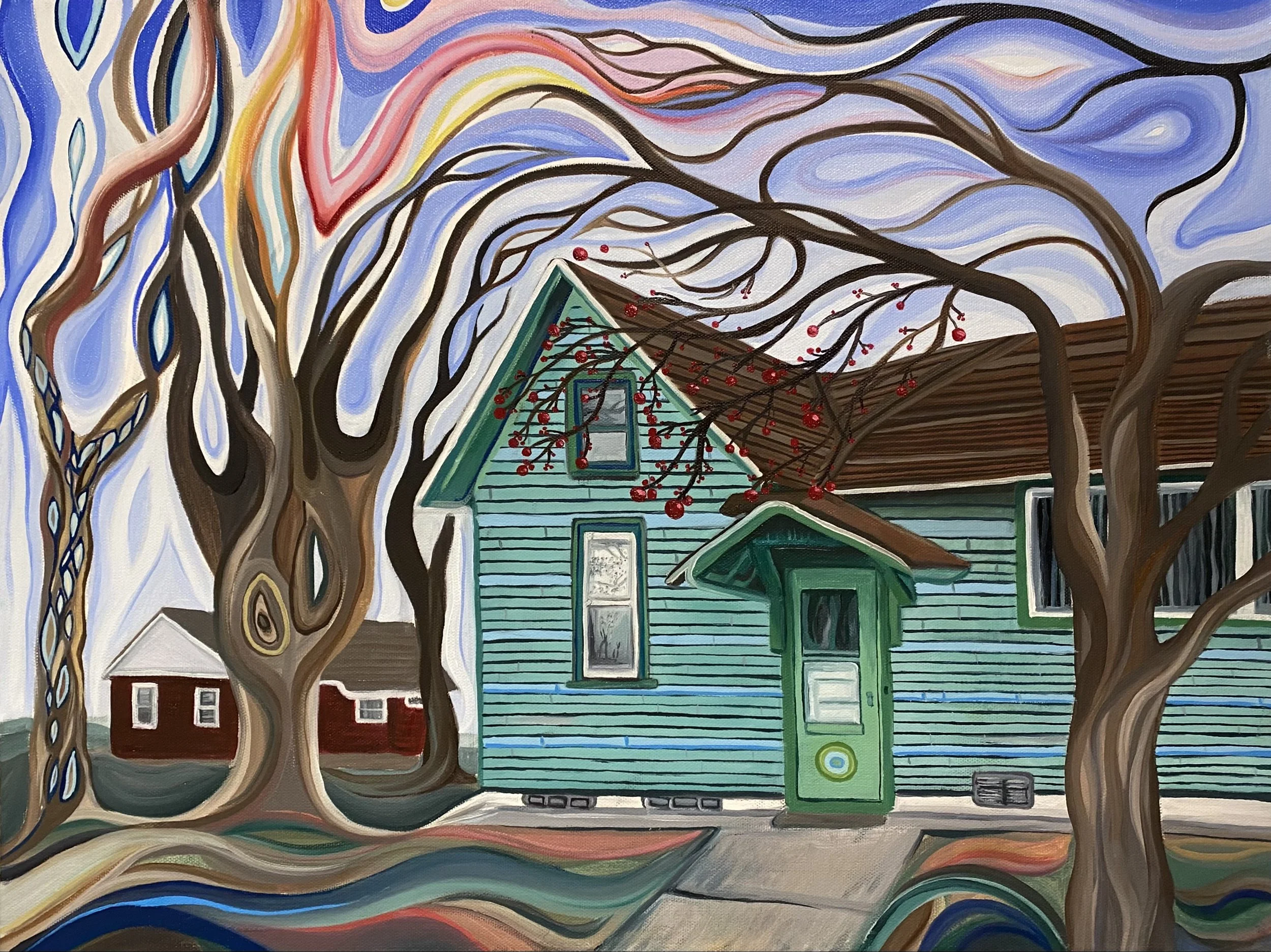 Neighbor, oil paint on canvas, 18x24 in, November '21
