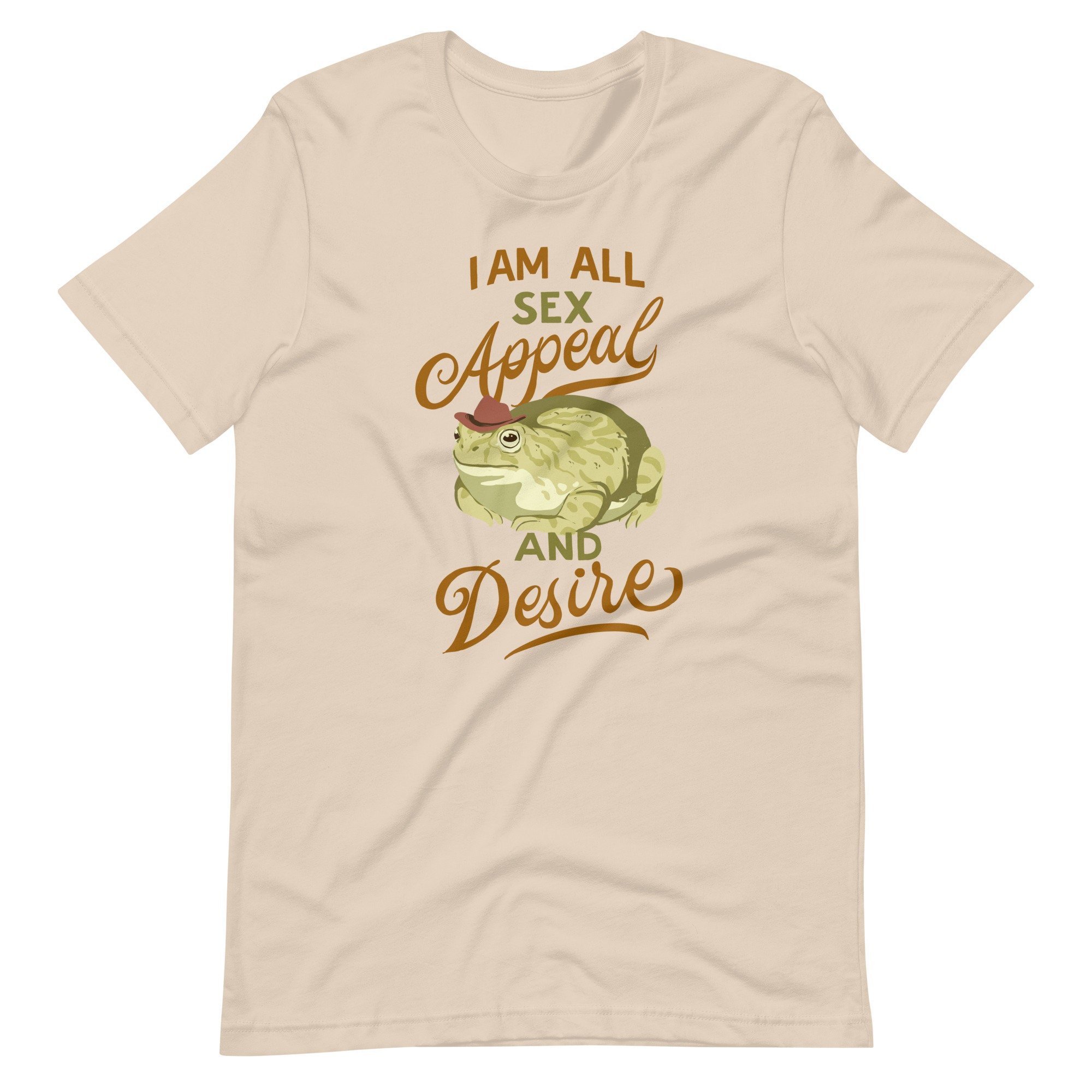 I am All Sex Appeal and Desire Fat Frog Toad with a Hat Light Green Body Positive tshirt Nalgona Positivity Pride — Nalgona Positivity Pride picture