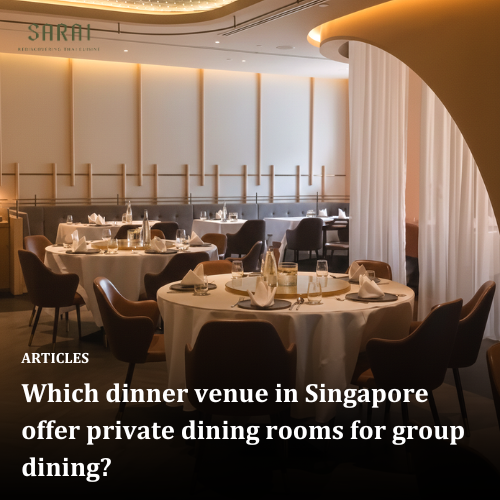 Which dinner venue in Singapore offer private dining rooms?