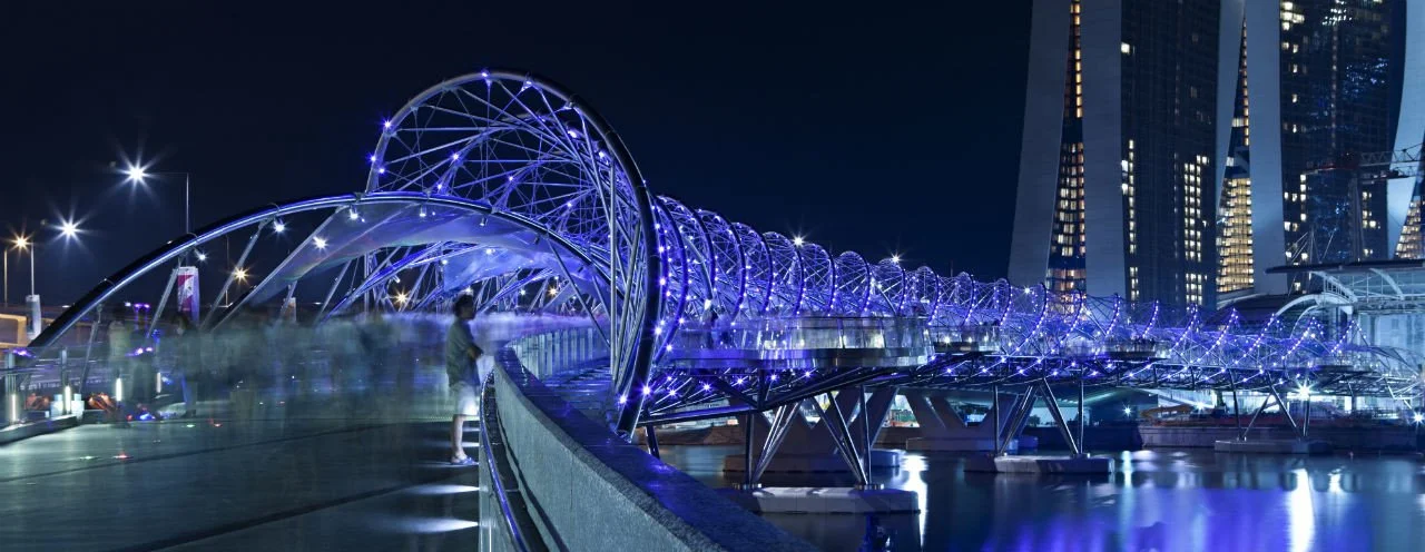 The Helix Bridge (at Night)
