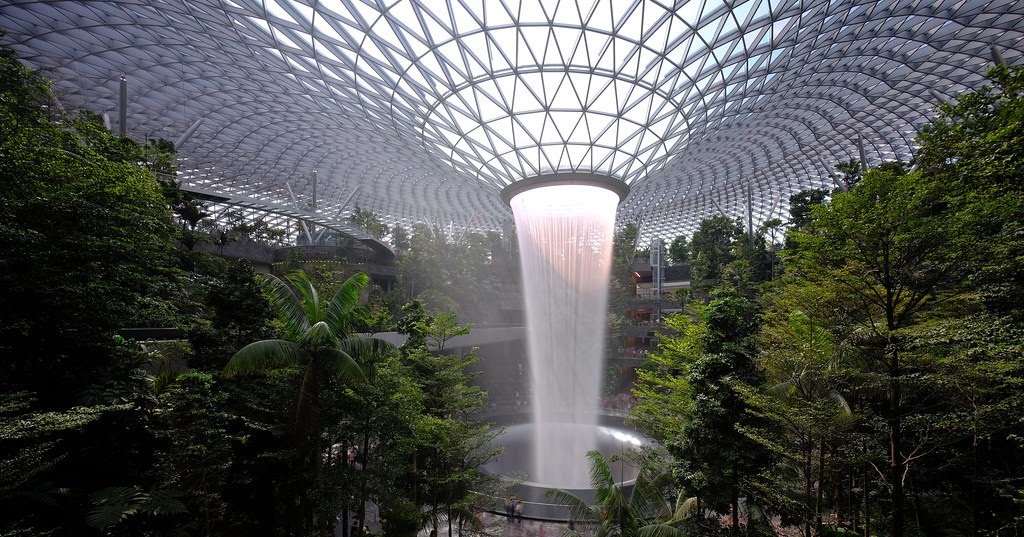 The Rain Vortex at Jewel Changi Airport
