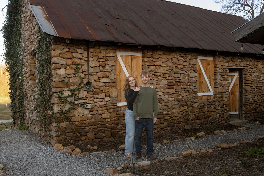 Katie and Isaac's Engagement at Fonta Flora Whippoorwill Farm