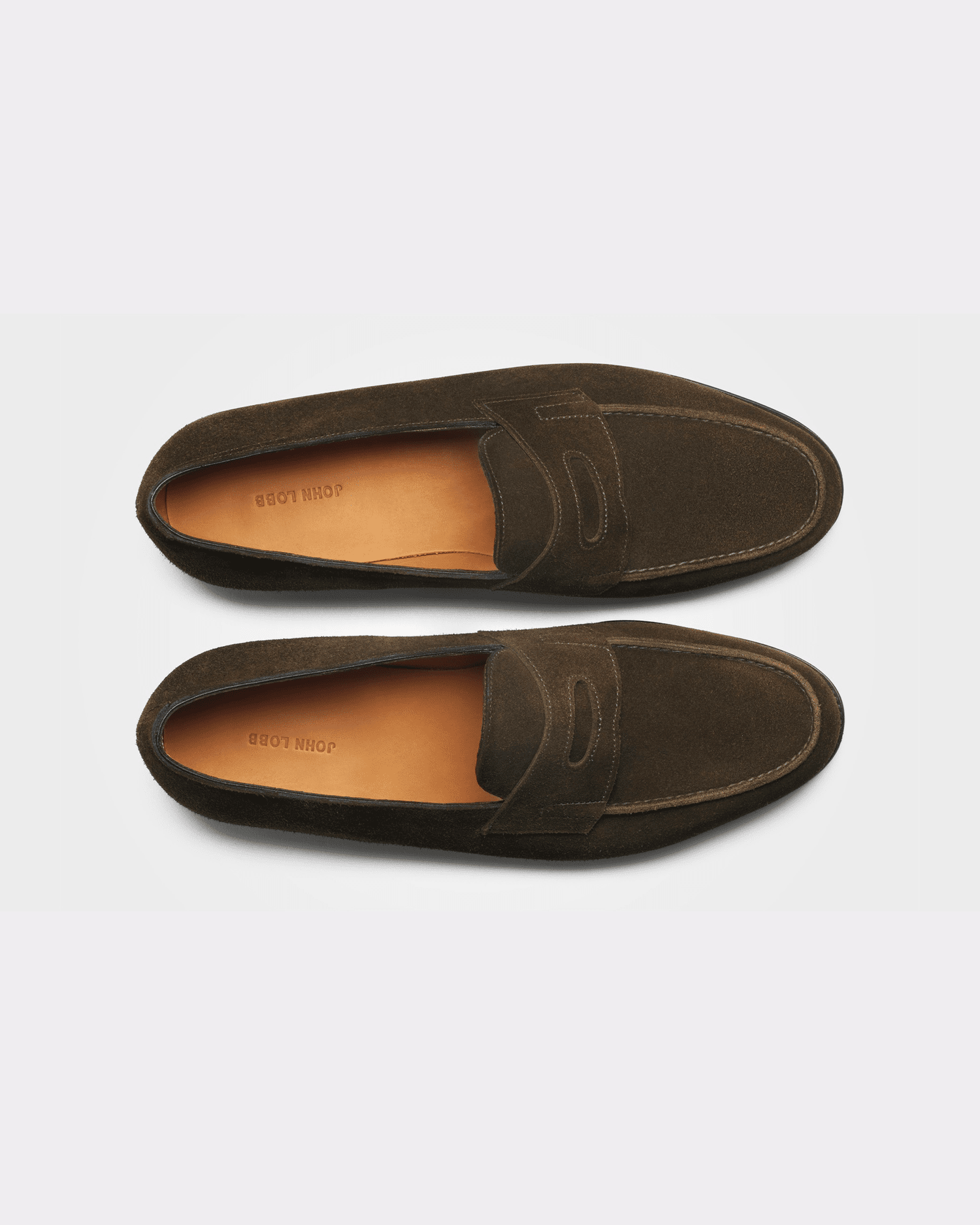 John Lobb Lopez Dark Brown Suede Loafers John Lobb Lopez Suede Penny Loafers Dark brown | REVERSIBLE main image 2