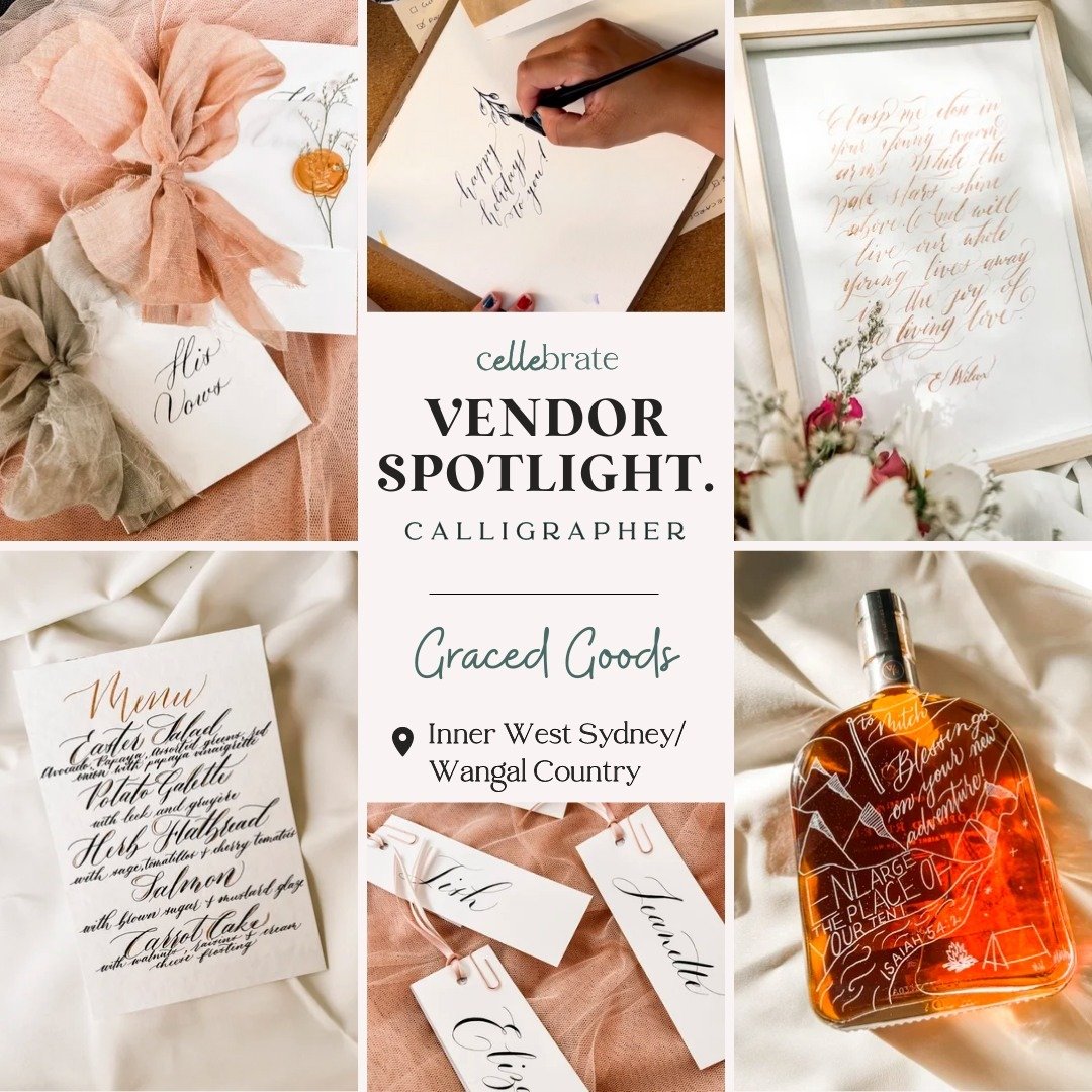 I'd love to start sharing more about some of my favourite vendors that can help make your wedding day just that little bit extra special! ✨

The fabulous Fay from @graced.goods is the most incredible calligrapher and as if that's not enough she's als