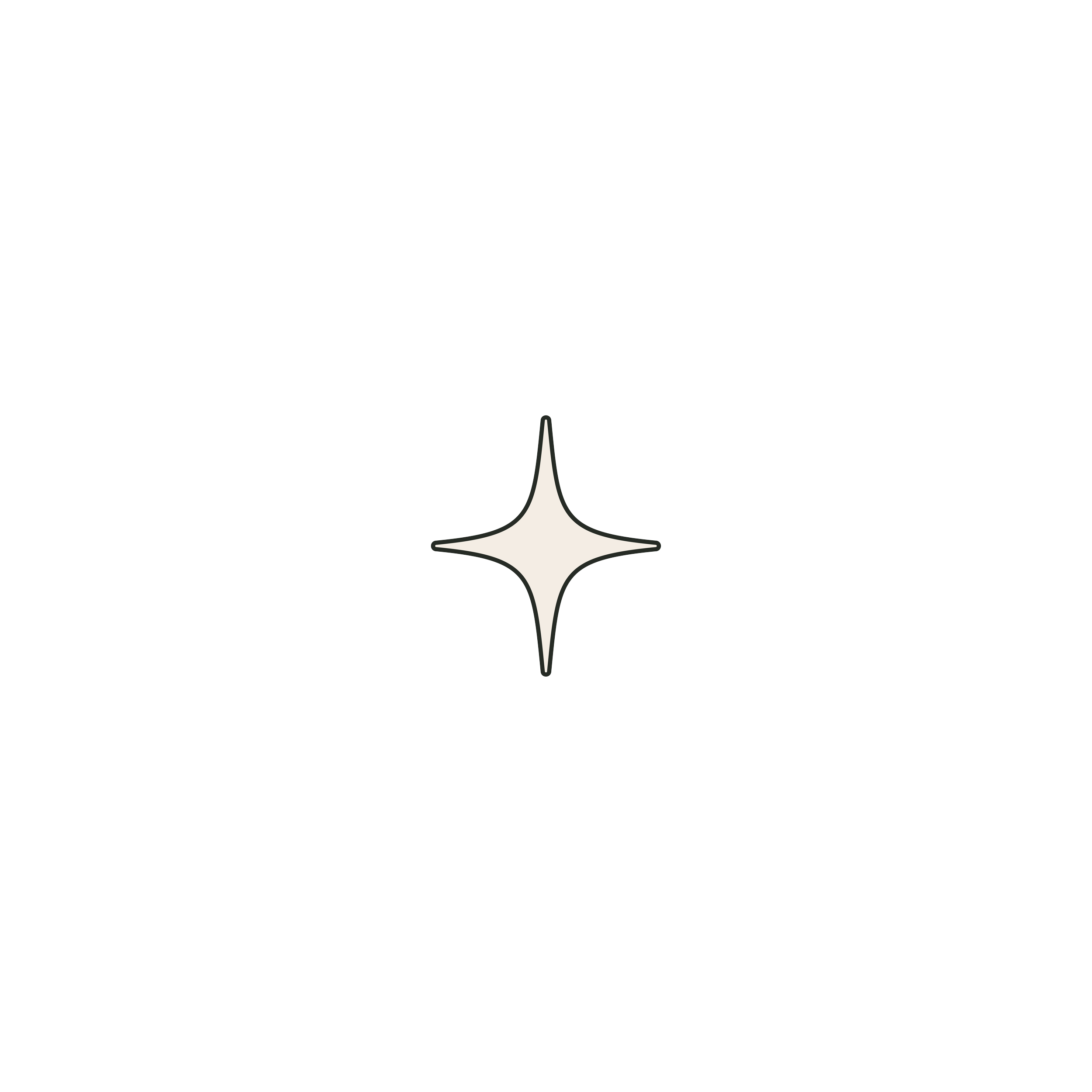 Illustration of white sparkle shape.