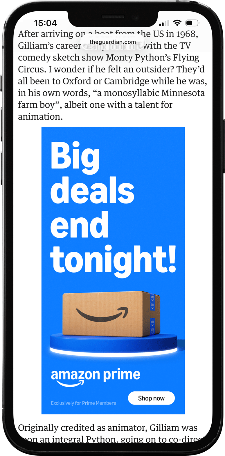Amazon Prime Big Deal Days 2025. mobile banner.