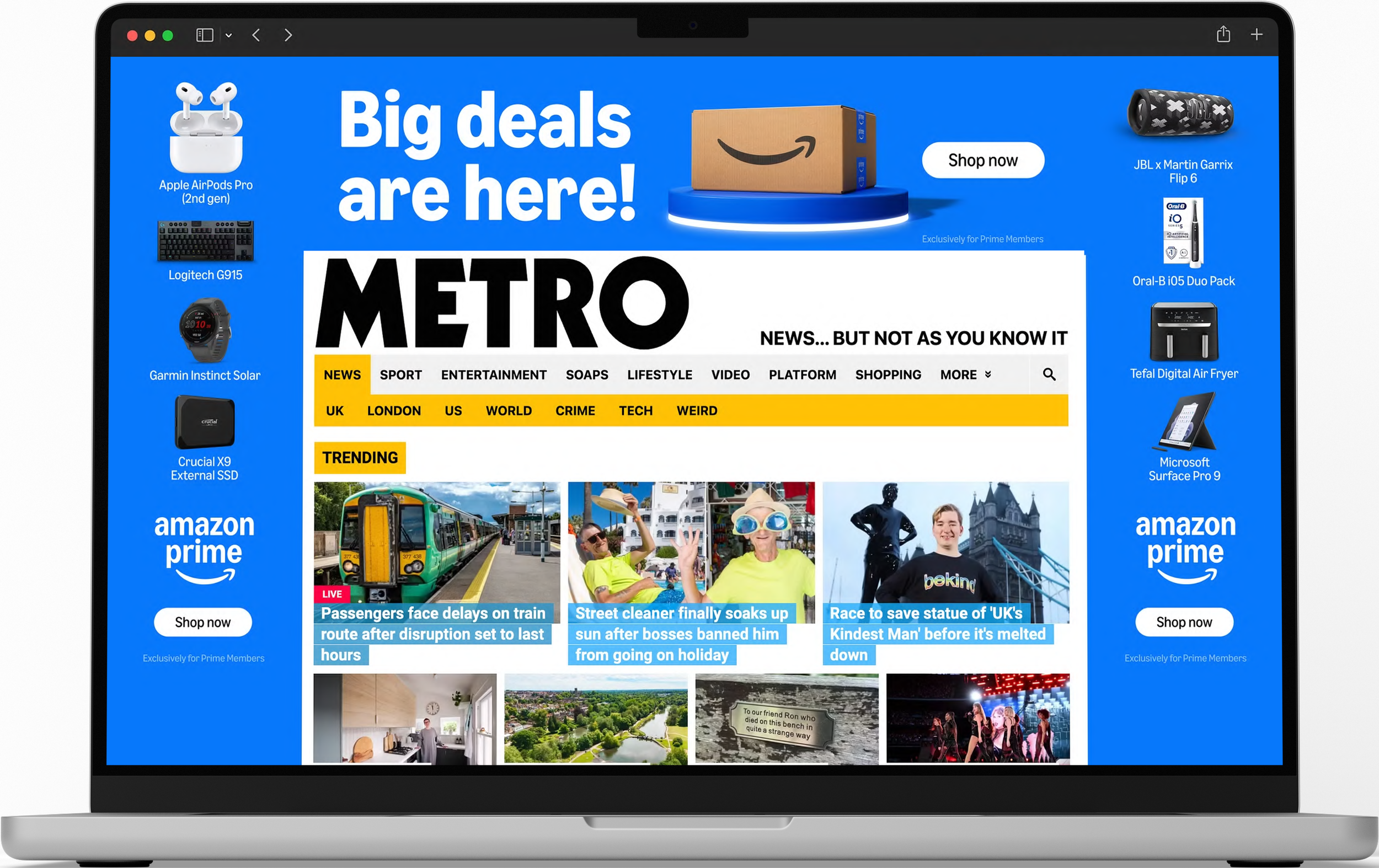 Amazon Prime Big Deal Days 2025. home page takeover.