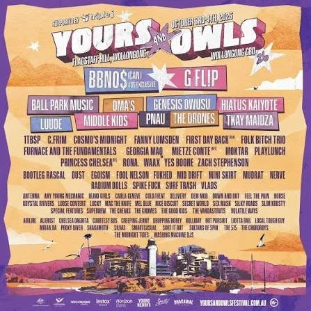 YOURS &amp; OWLS DROPS HUGE STELLAR LINE-UP 